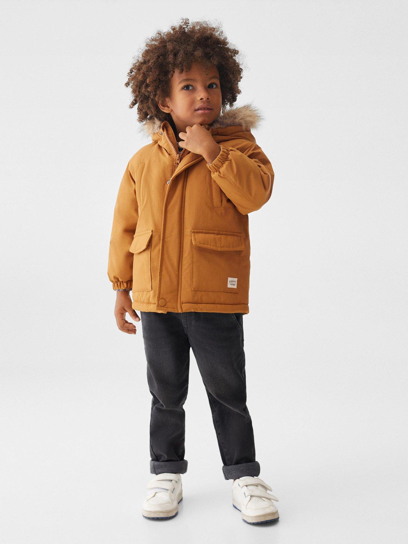 Boys yellow store parka coat