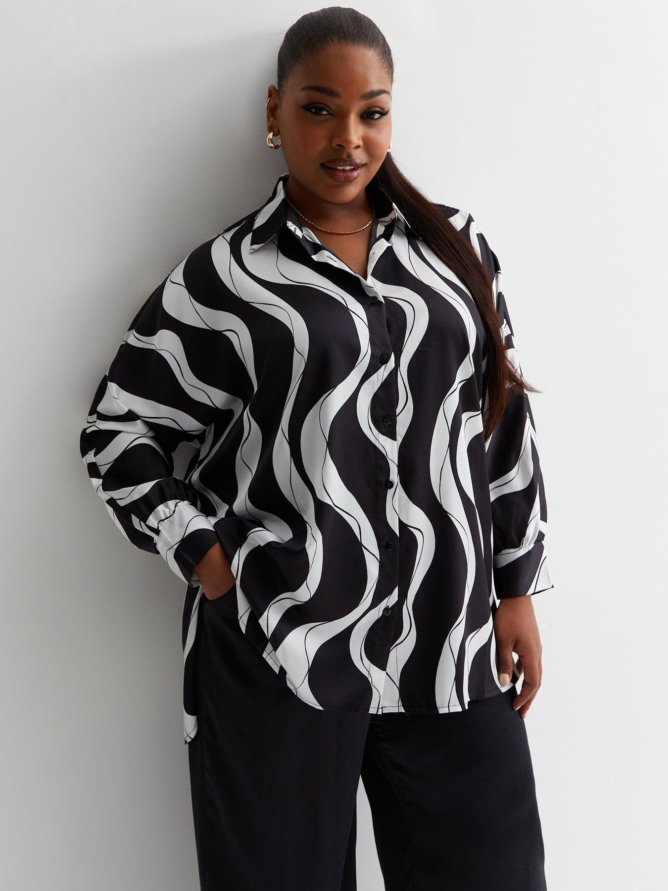 CHELSEA PEERS Maternity Navy Zebra Print Crewneck Long Pyjama Set