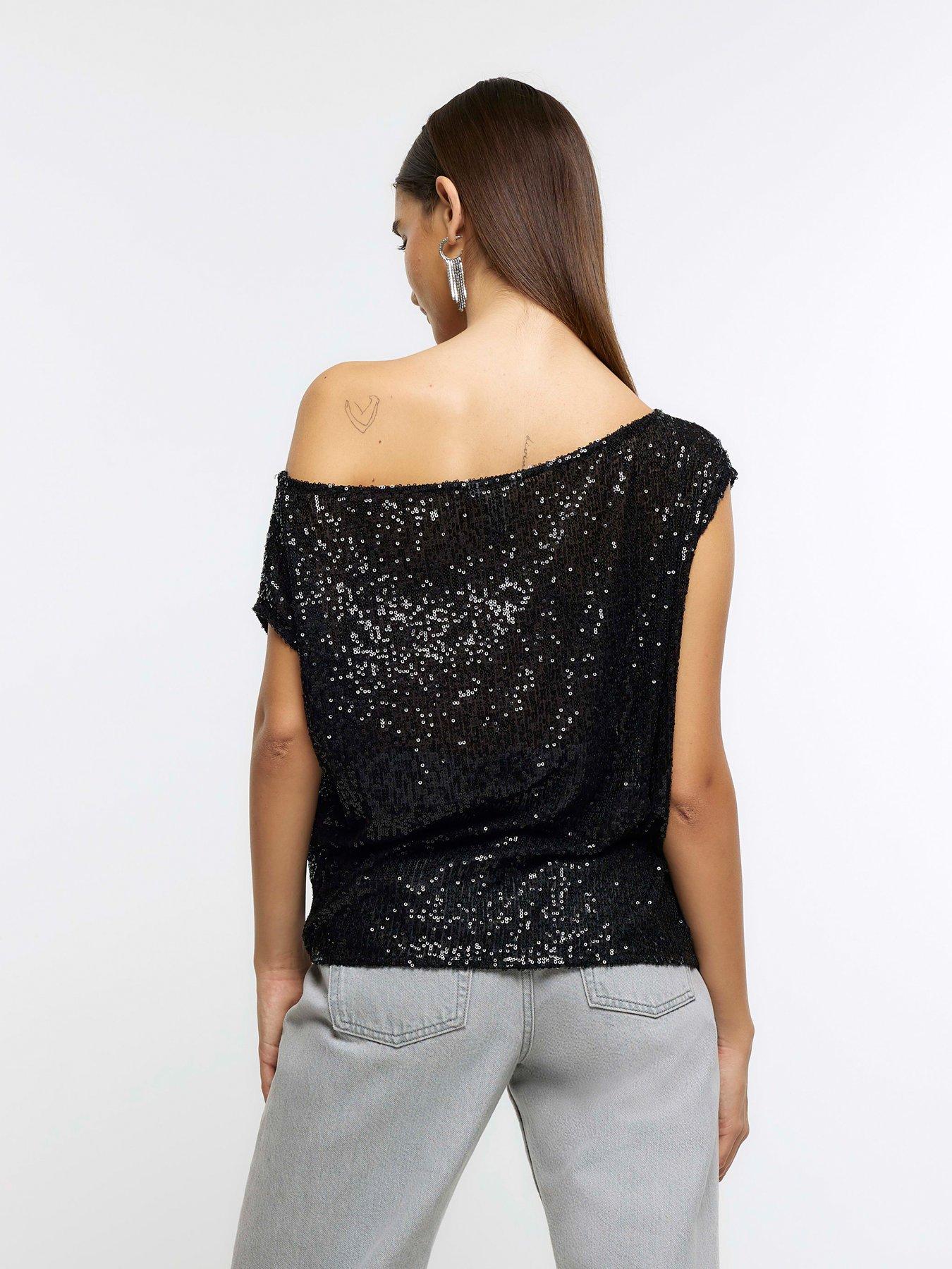 river-island-sequin-one-shoulder-top-blackstillFront