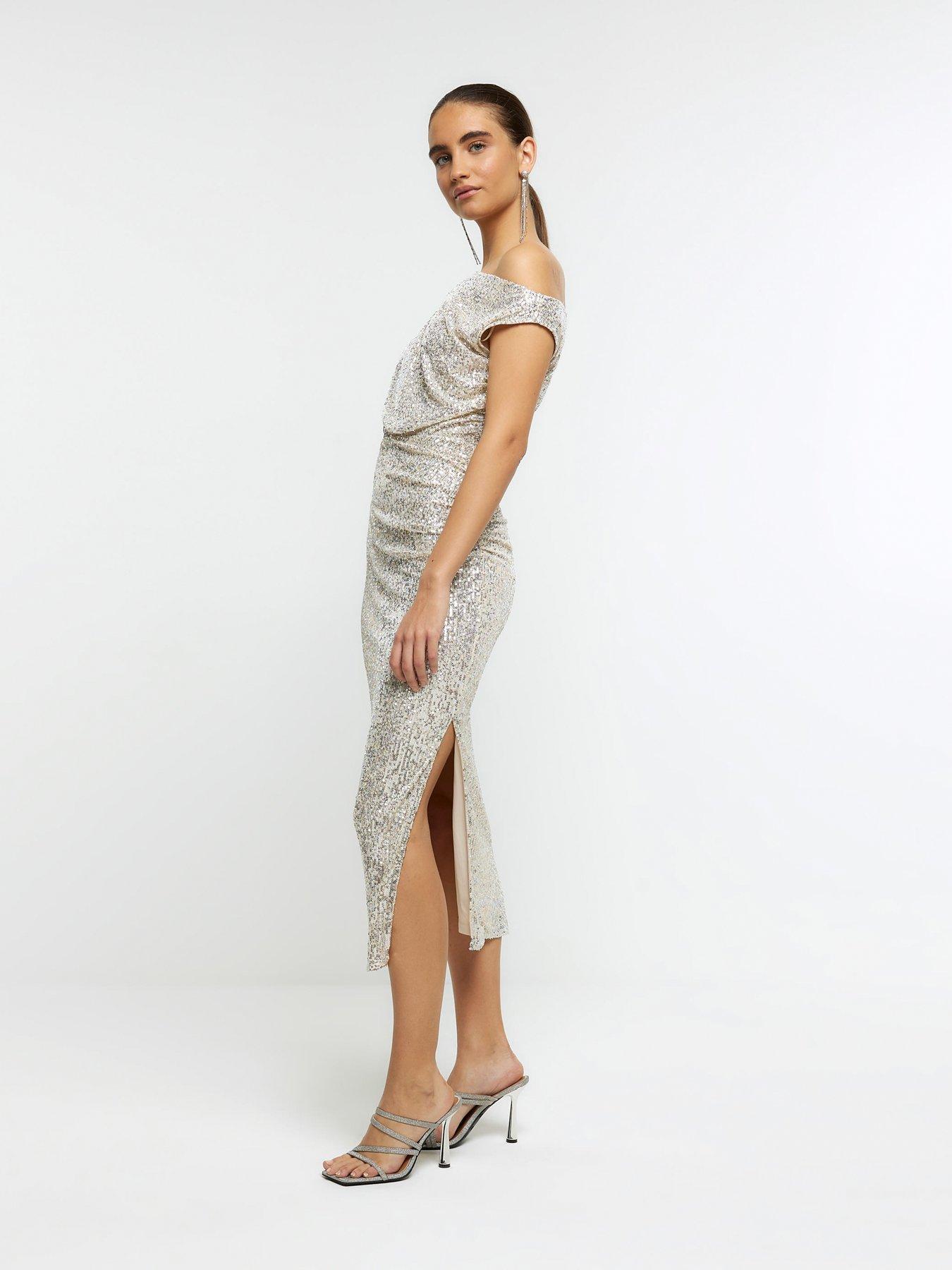 river-island-ruched-bardot-dress-silverback