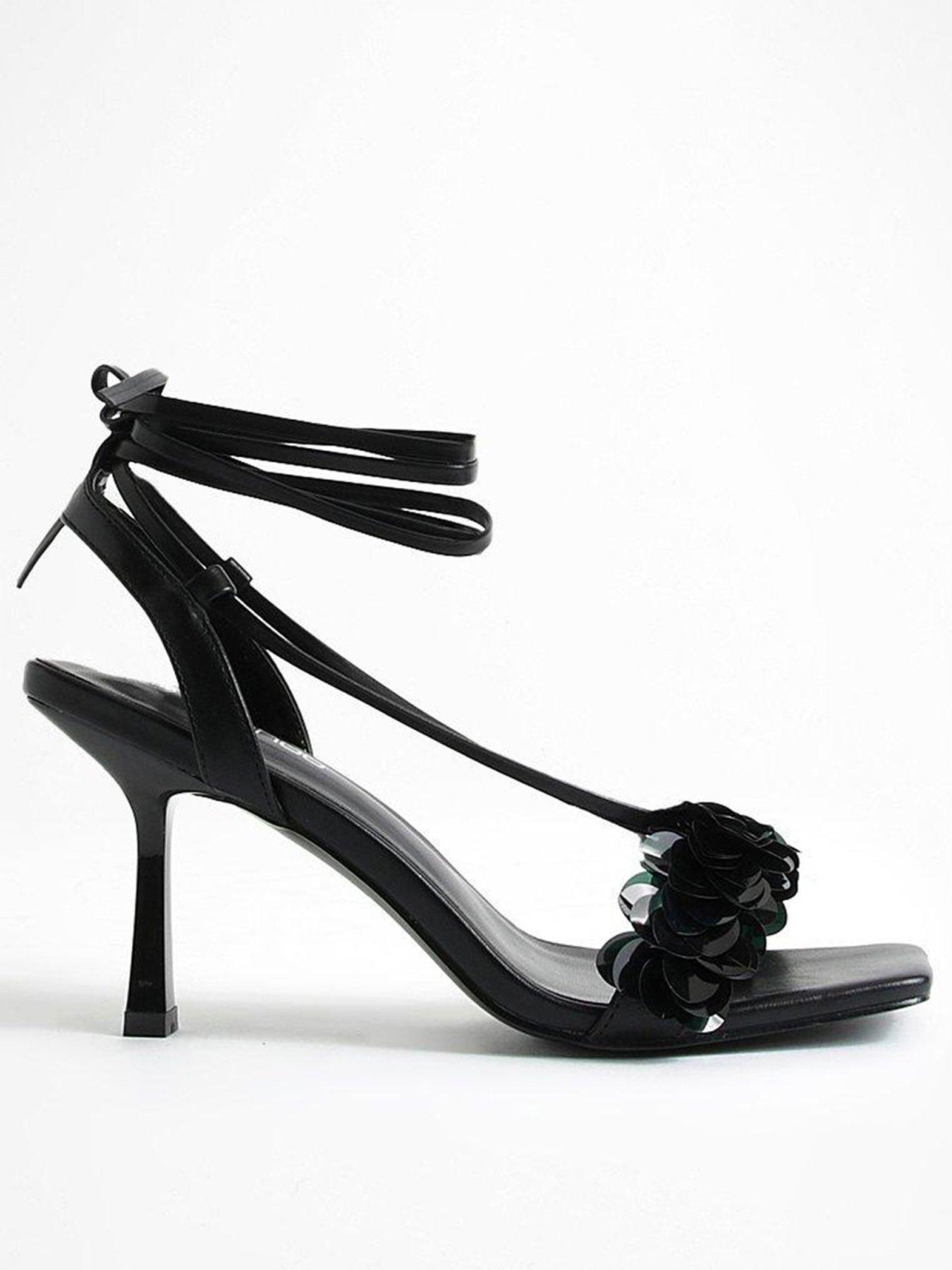 Strappy hotsell embellished heels