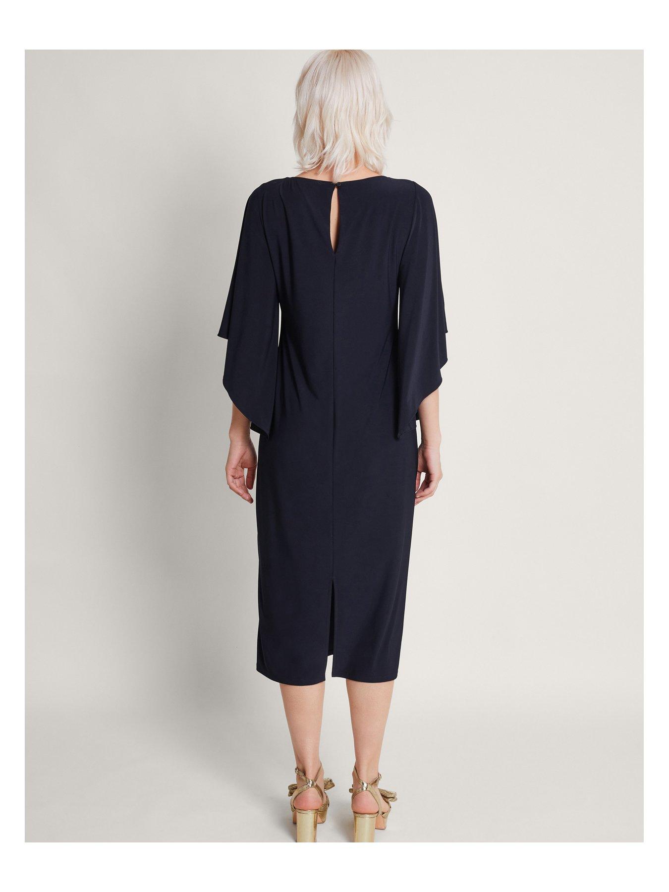 Fee Flute Sleeve Dress Navy