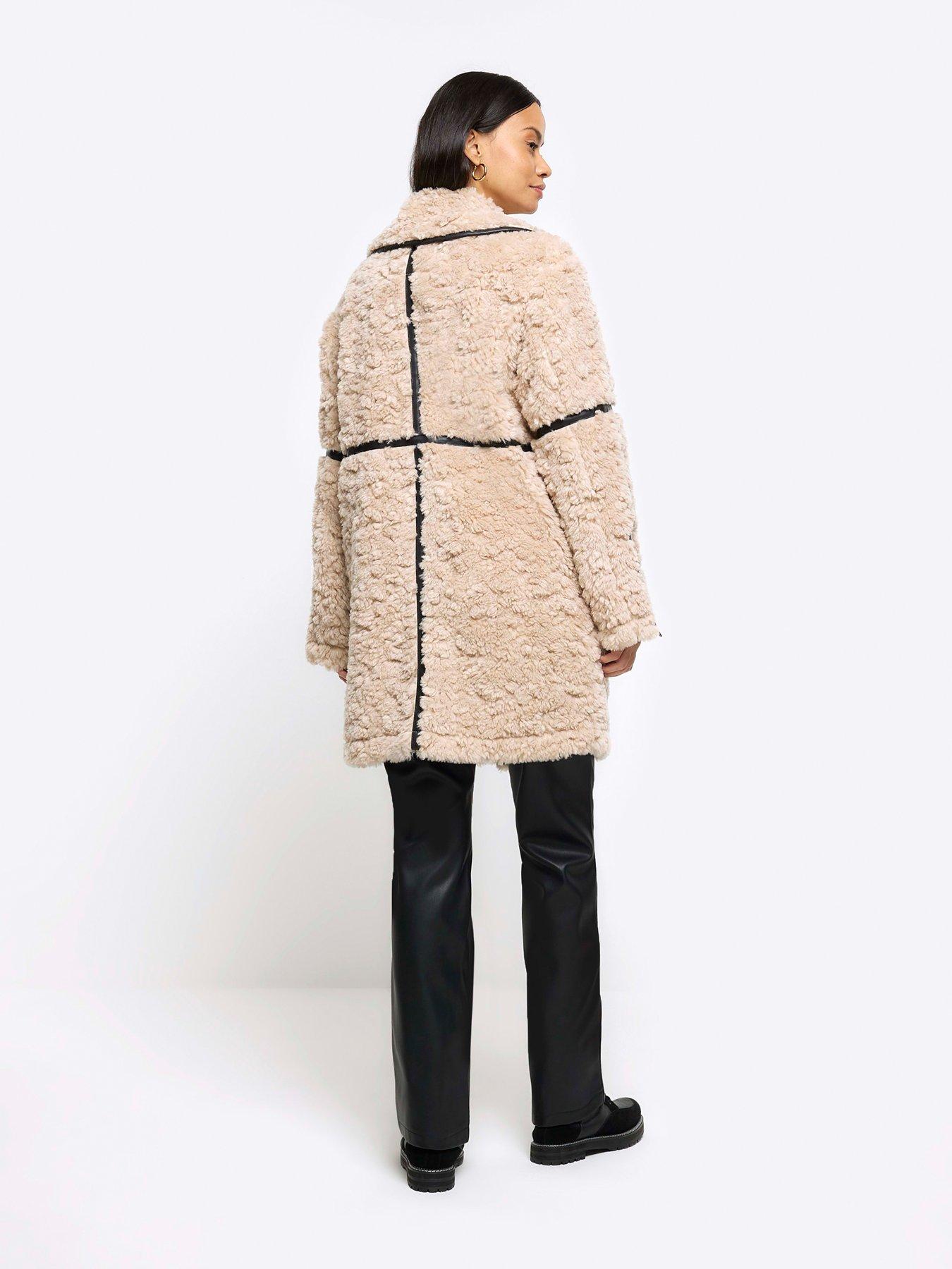 Borg Biker Jacket Cream