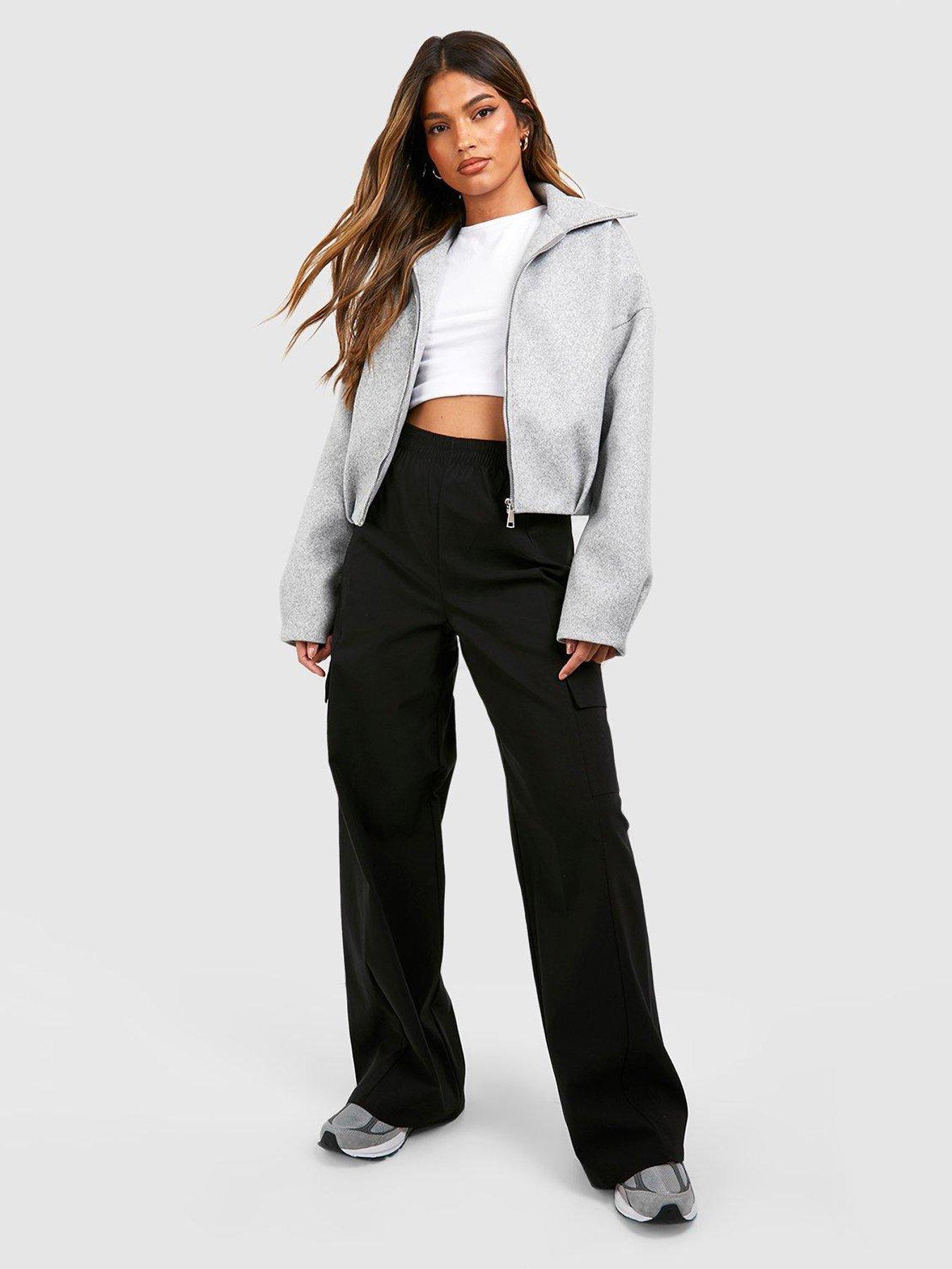 Boohoo Sally Slinky Wide Leg High Waisted Trousers, $26, BooHoo