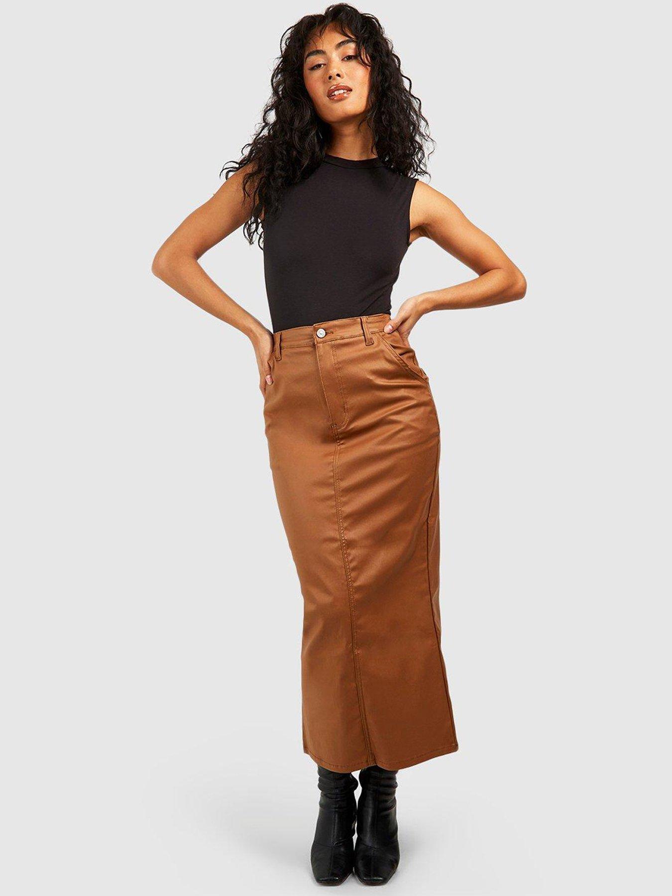 Blanket Stitch Knitted Maxi Skirt