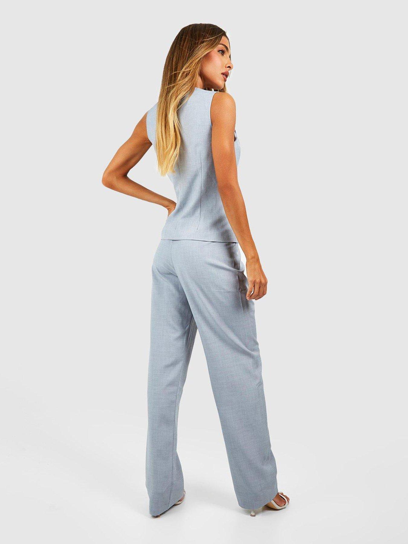 boohoo-pleated-front-straight-leg-trousers-greystillFront