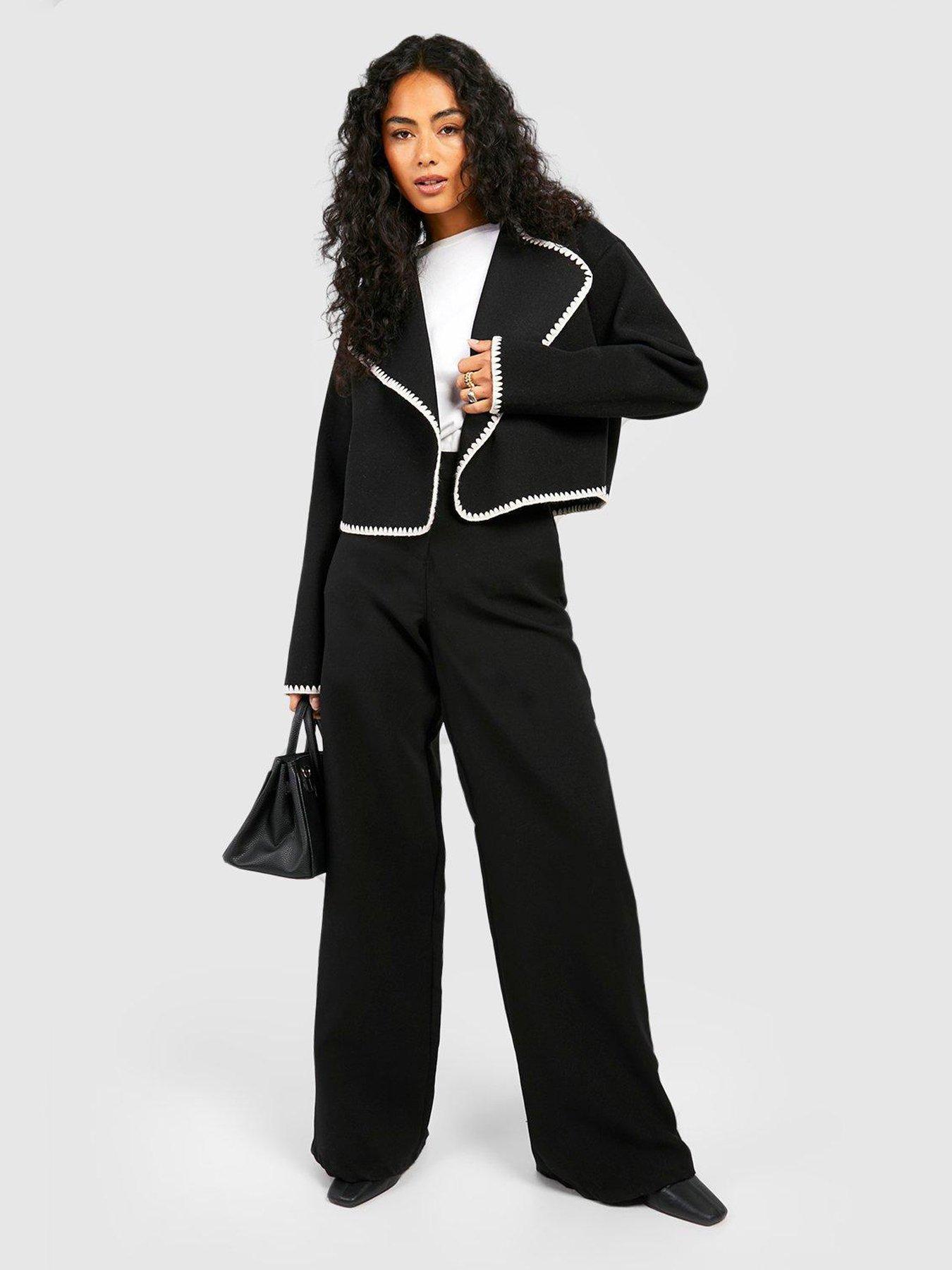 boohoo-contrast-stitch-wool-look-jacket-blackback