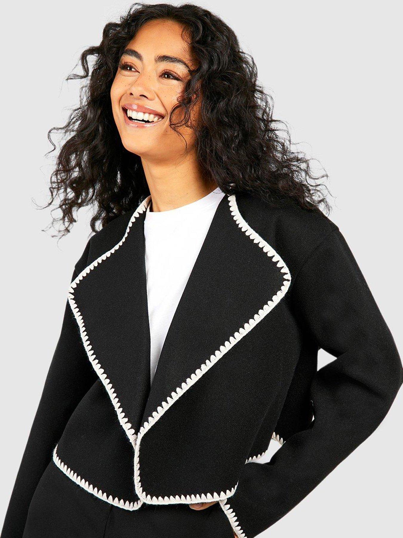 boohoo-contrast-stitch-wool-look-jacket-blackoutfit