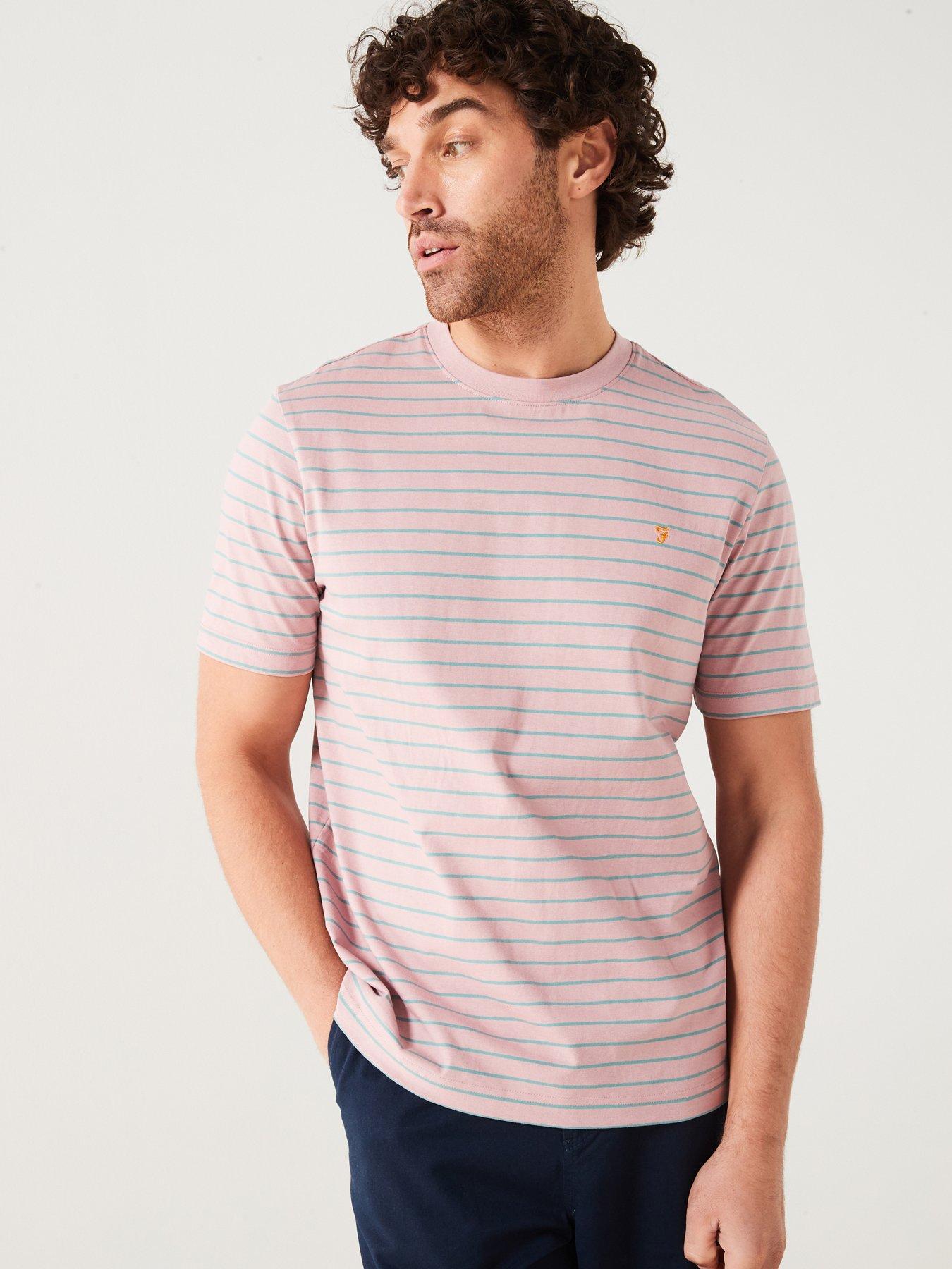 farah-farah-oakland-regular-fit-striped-t-shirt-pink