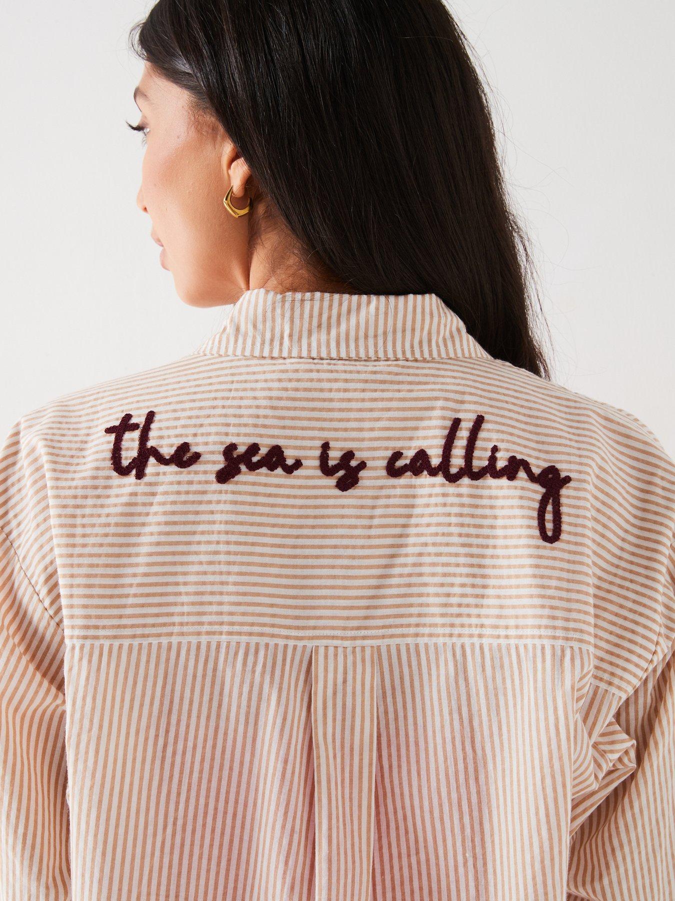 v-by-very-cotton-stripe-beach-co-ord-slogan-back-shirt-beigedetail