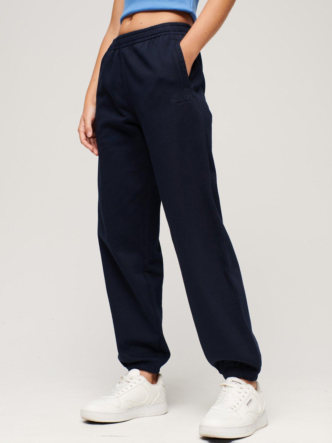 Superdry Embroidered Boyfriend Joggers Eclipse Navy Very Ireland