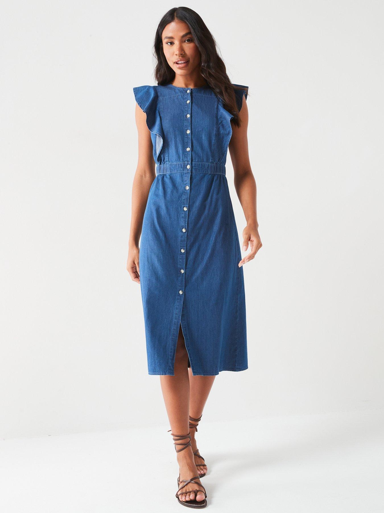 v-by-very-sleeveless-ruffle-denim-midi-dress-dark-washback