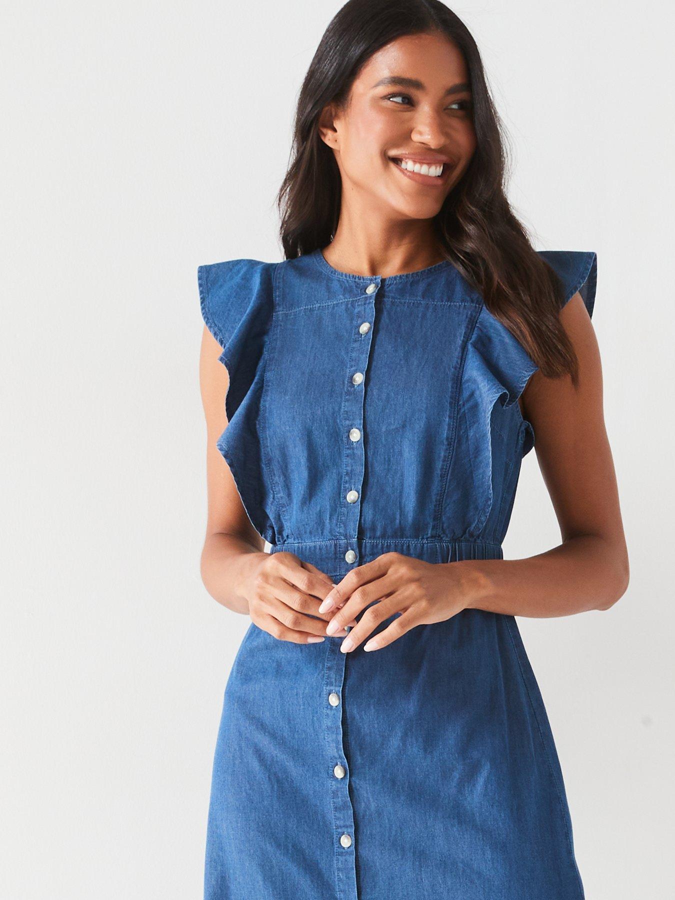 v-by-very-sleeveless-ruffle-denim-midi-dress-dark-washdetail