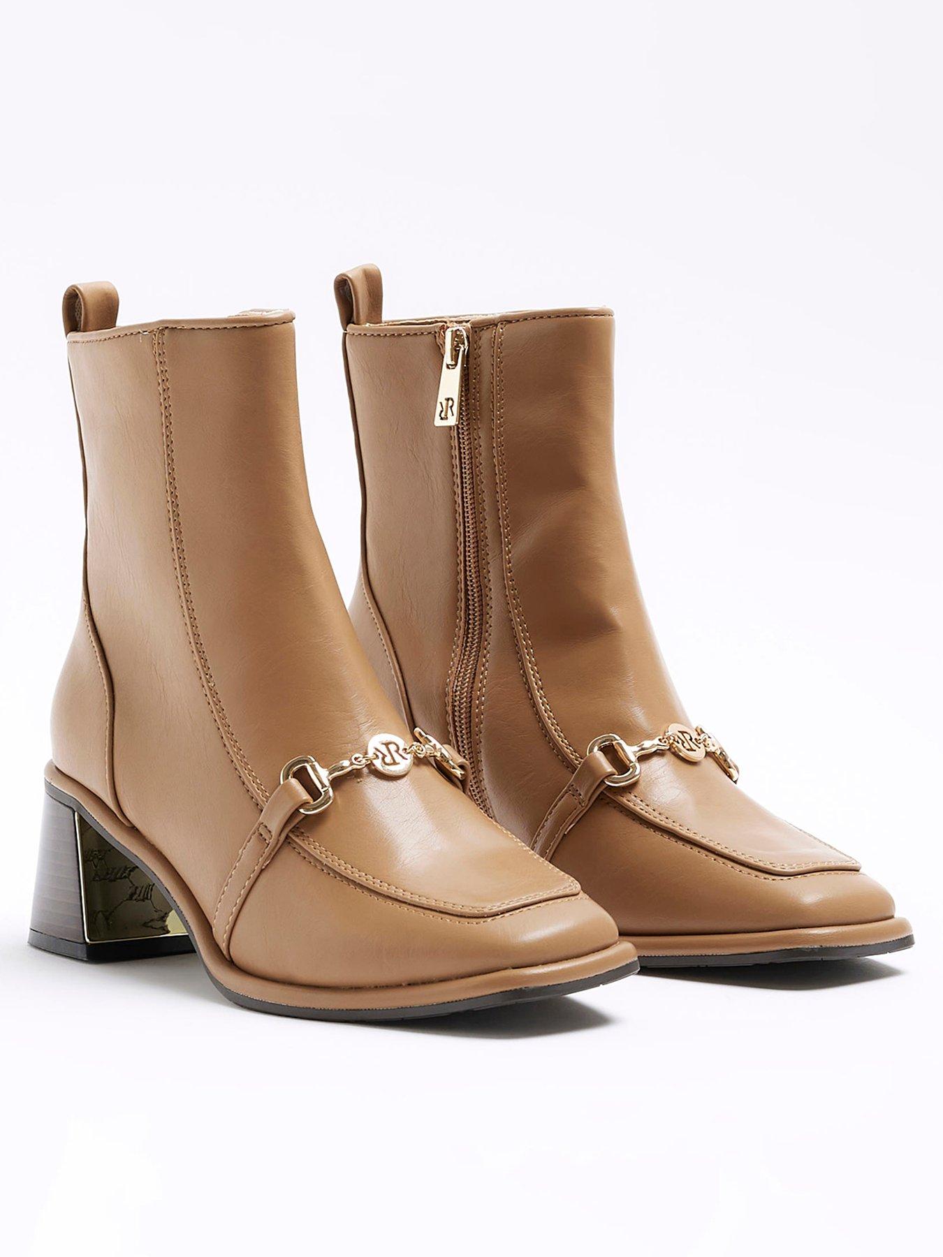 river-island-loafer-block-heeled-boot-brown