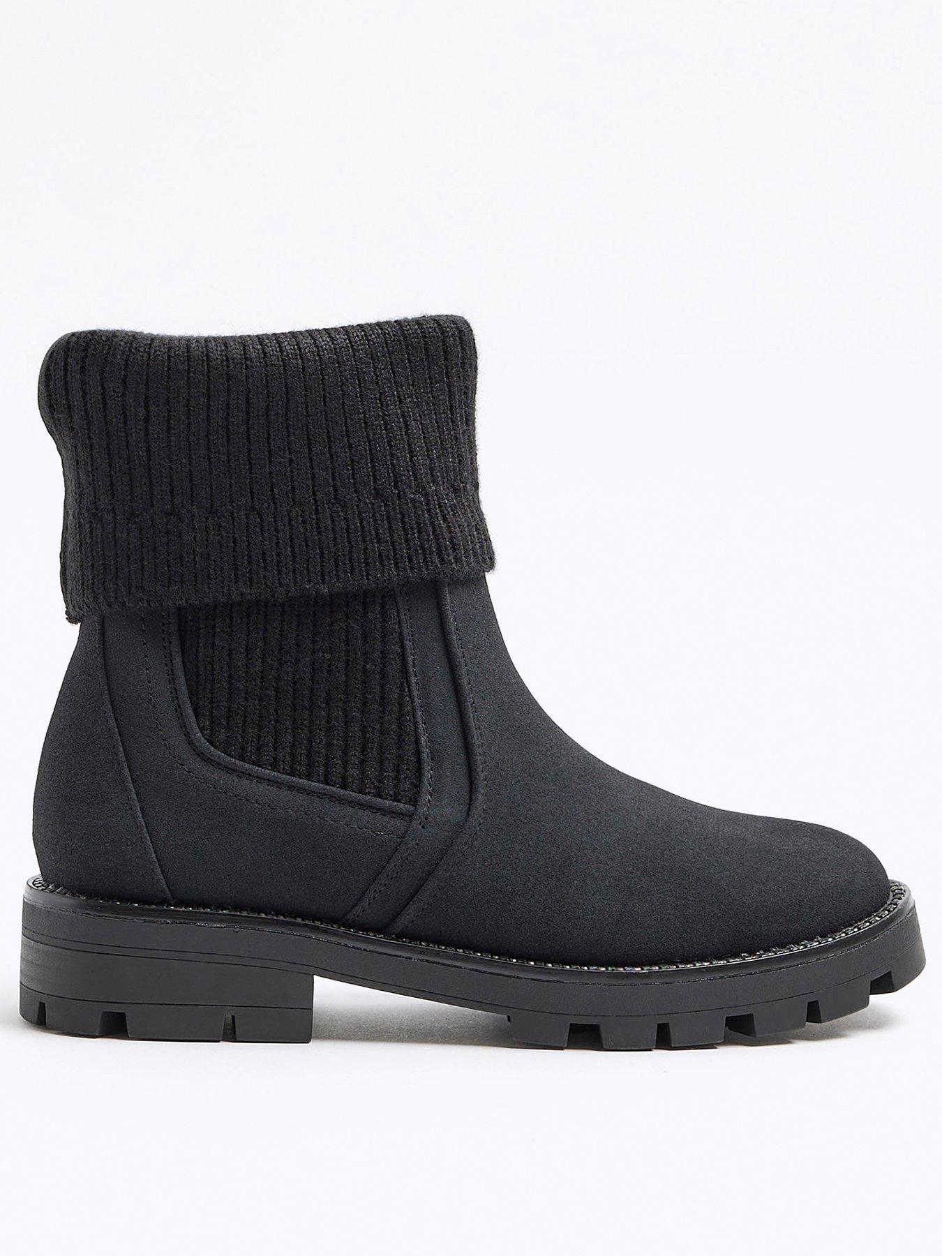 River island black on sale suede chelsea boots