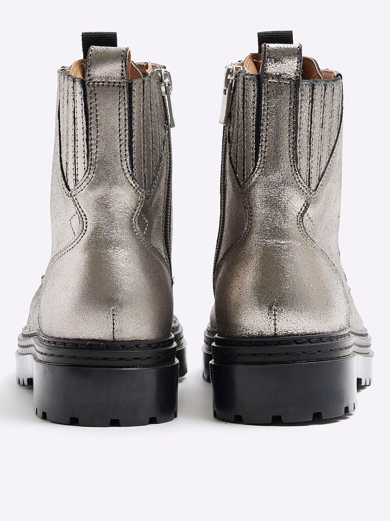 river-island-elastic-lace-up-boot-silverback