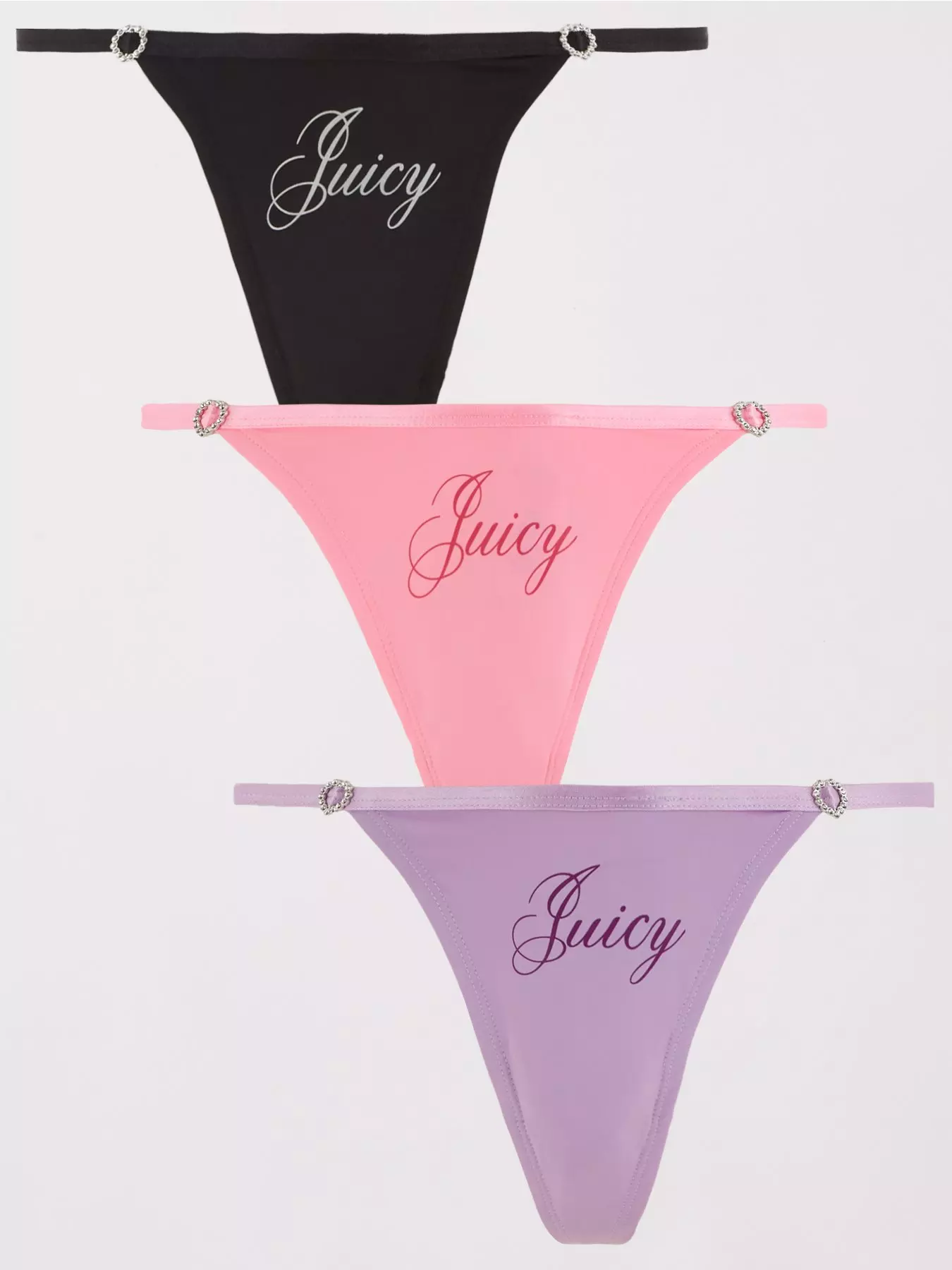 LEOPARD PRINT SATIN T-BAR CHARM THONG – Juicy Couture UK