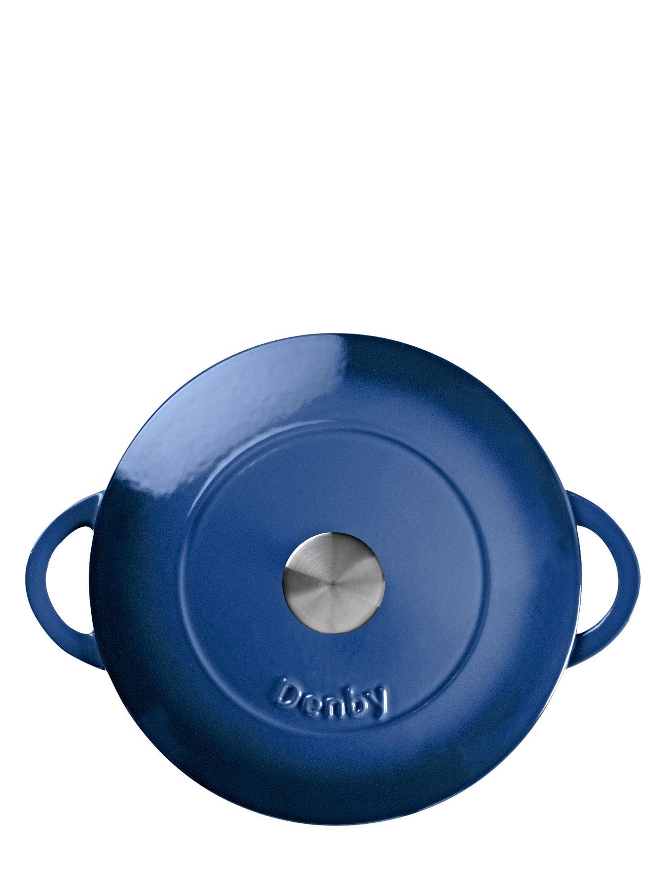 denby-26-cm-round-cast-iron-casserole-pot-in-cobalt-bluestillFront