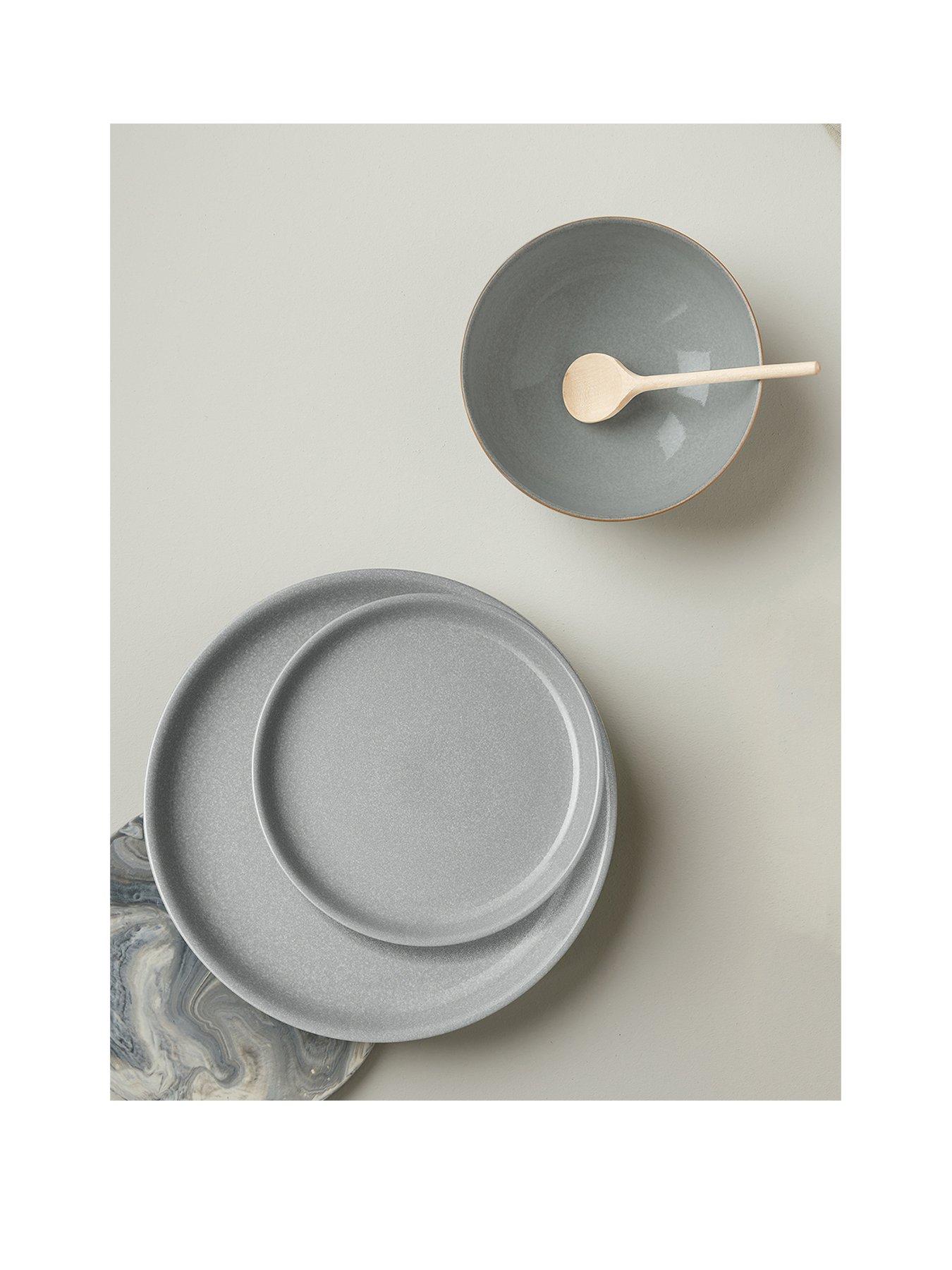 undefined Elements 12-Piece Coupe Dinner Service Set – Light Grey