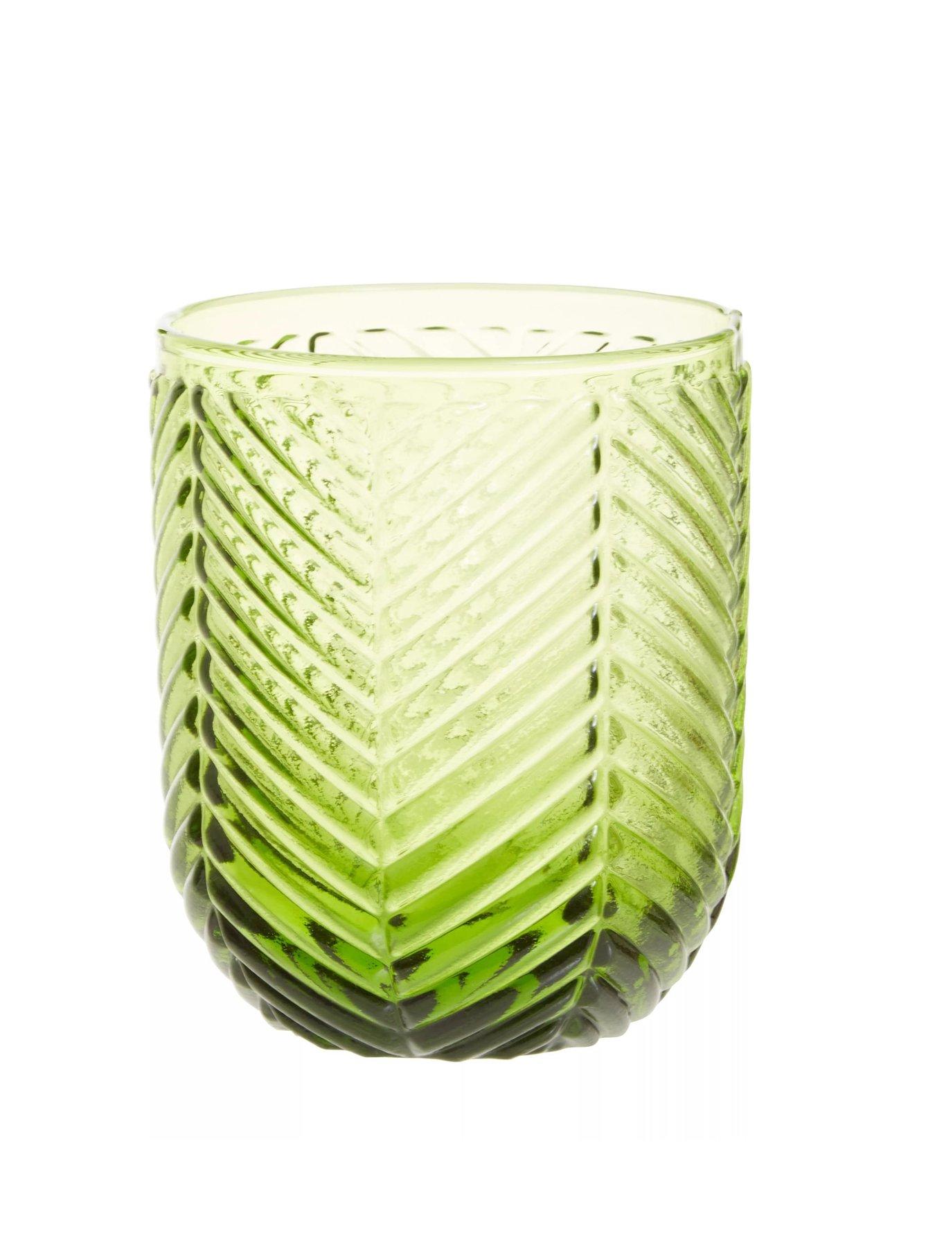 premier-housewares-fleur-set-of-four-green-tumblersstillFront