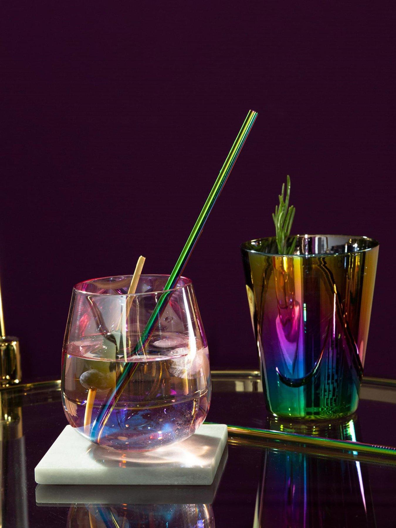Image 1 of 4 of Premier Housewares Frosted Deco Set Of 4 Tumbler Glasses