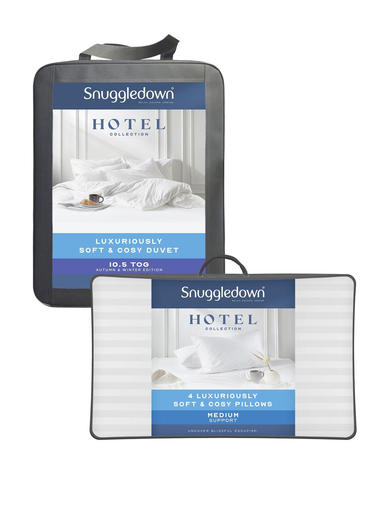 Snuggledown of Norway Luxurious Hotel 10.5 Tog Duvet and 4 Pillows Bundle - White