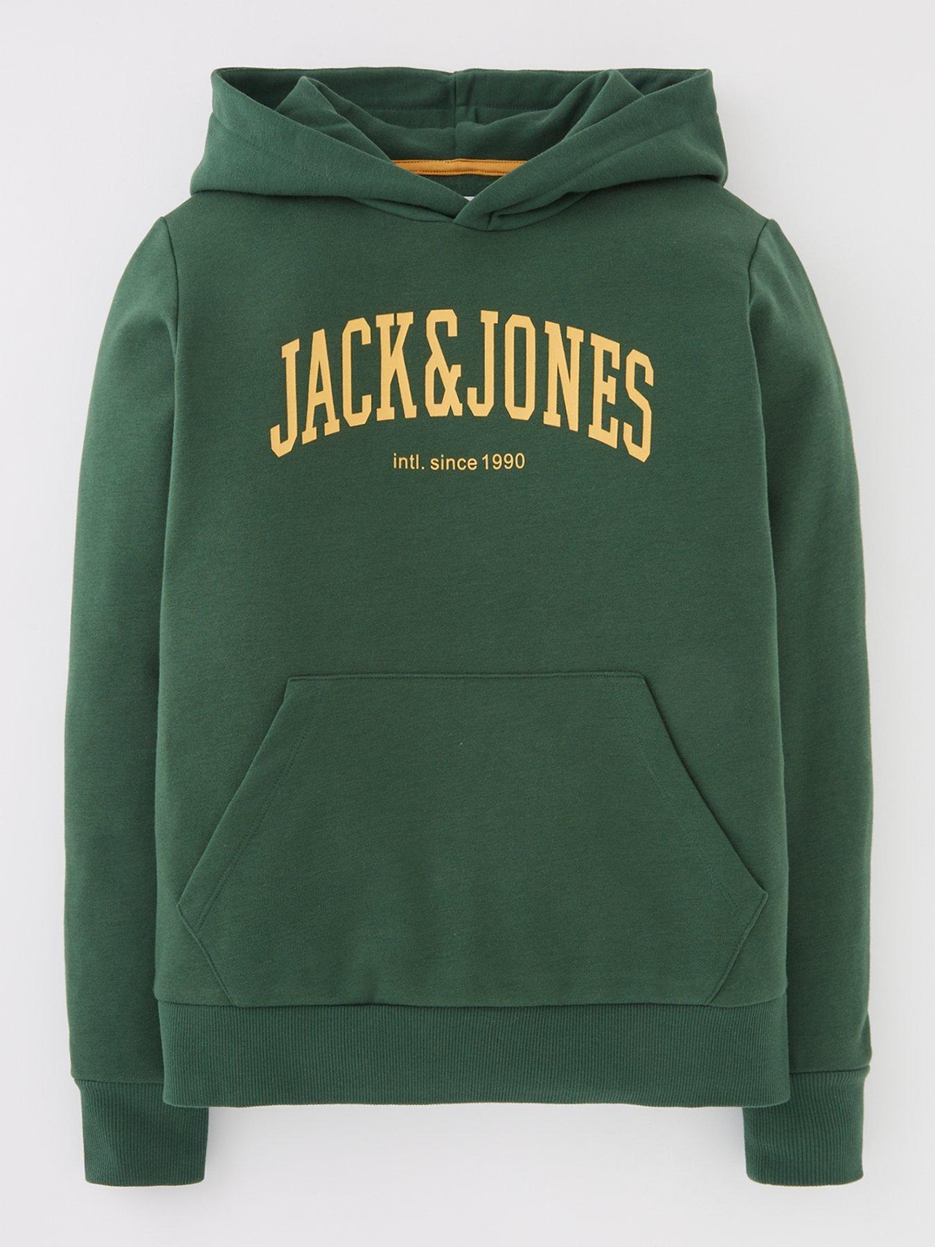 jack-jones-junior-boys-josh-slogan-hoodienbsp--dark-green