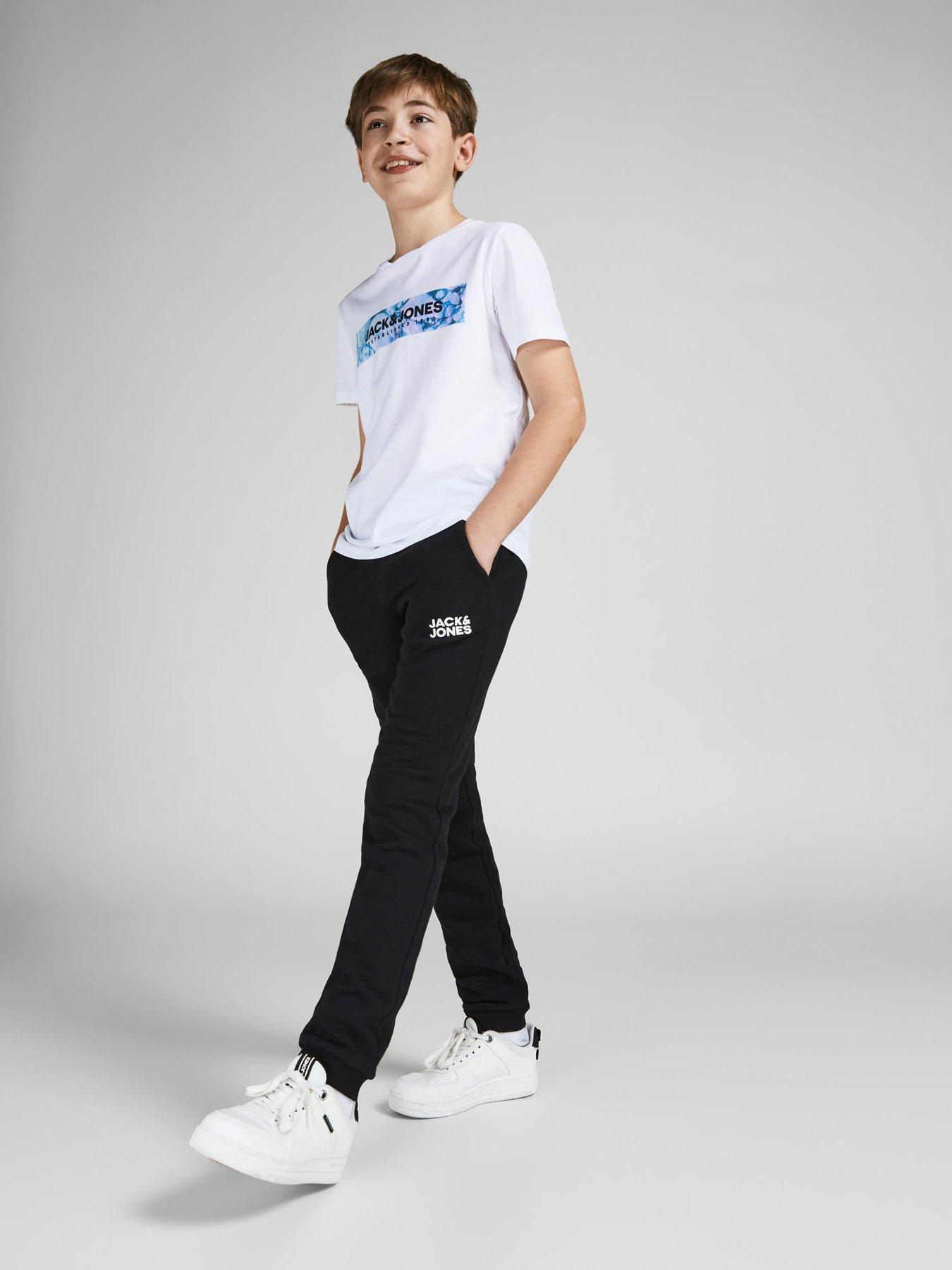 jack-jones-junior-boys-corp-logo-sweat-pants-blackstillFront