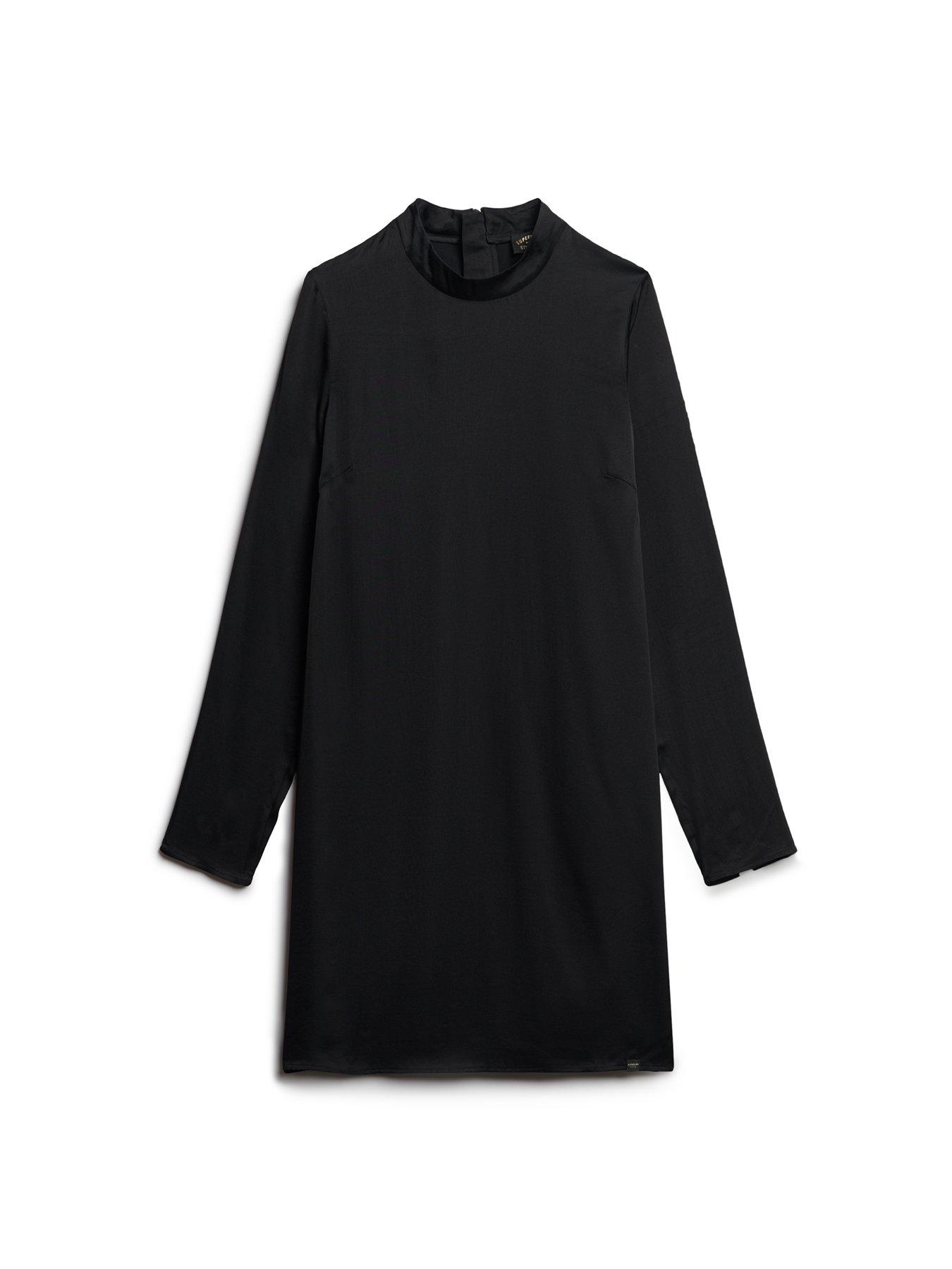 superdry-satin-mock-neck-mini-dress-blackdetail