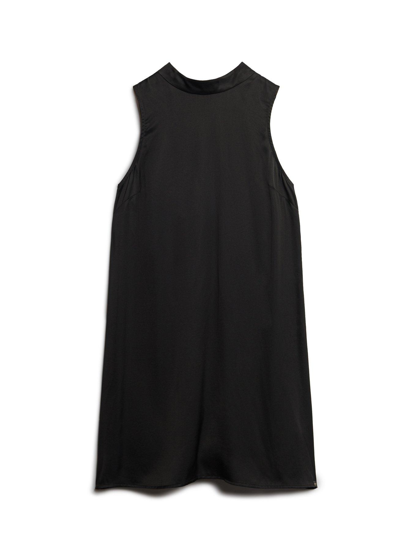 superdry-satin-high-neck-mini-dress-blackoutfit