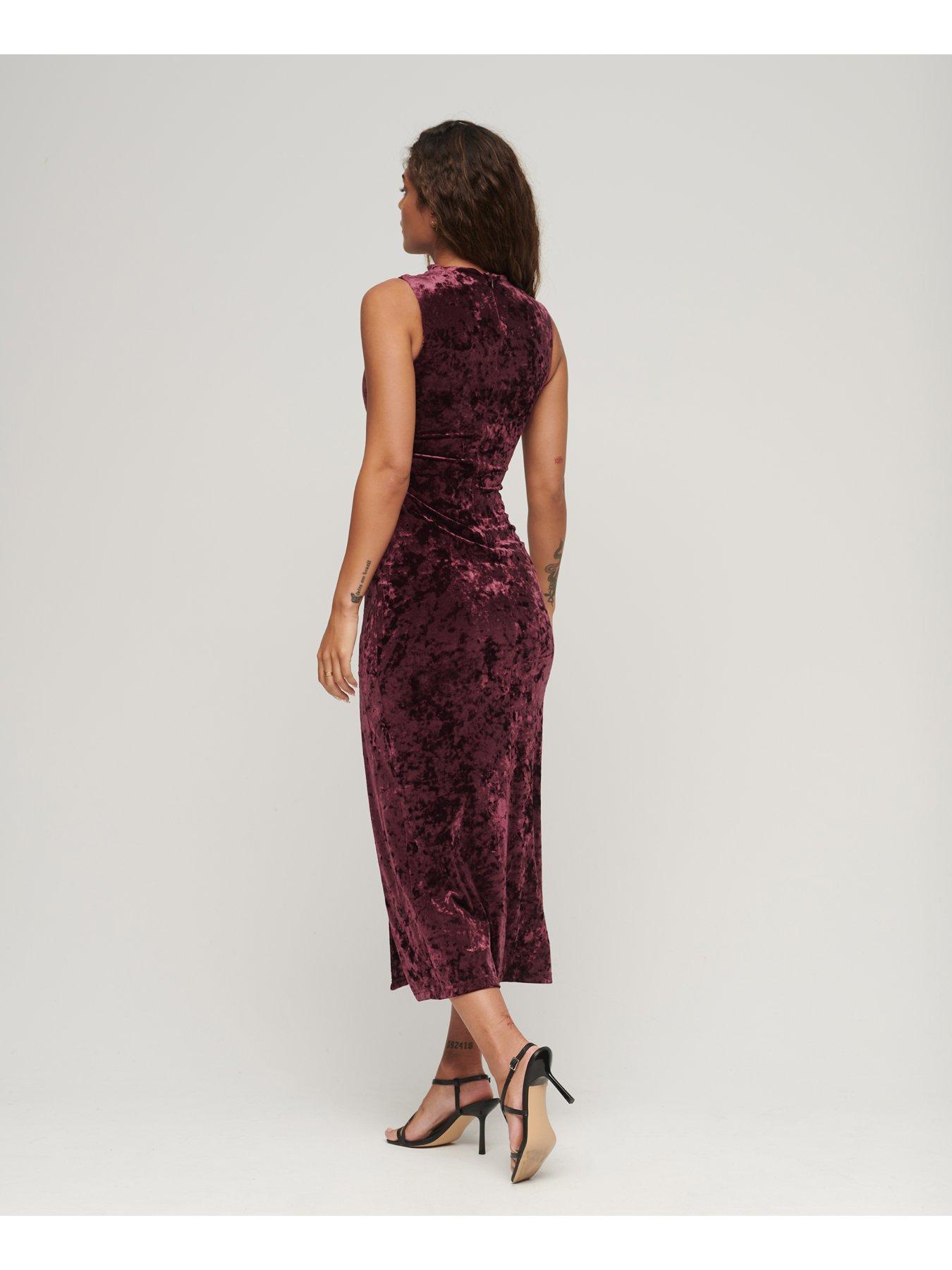 superdry-velvet-maxi-dress-redstillFront