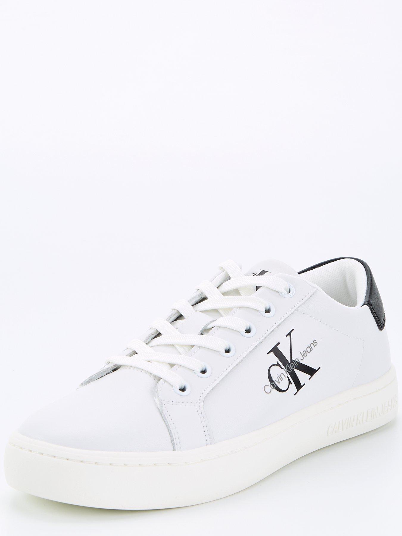 calvin-klein-jeans-classic-cupsole-lace-up-trainer-white-blackstillFront