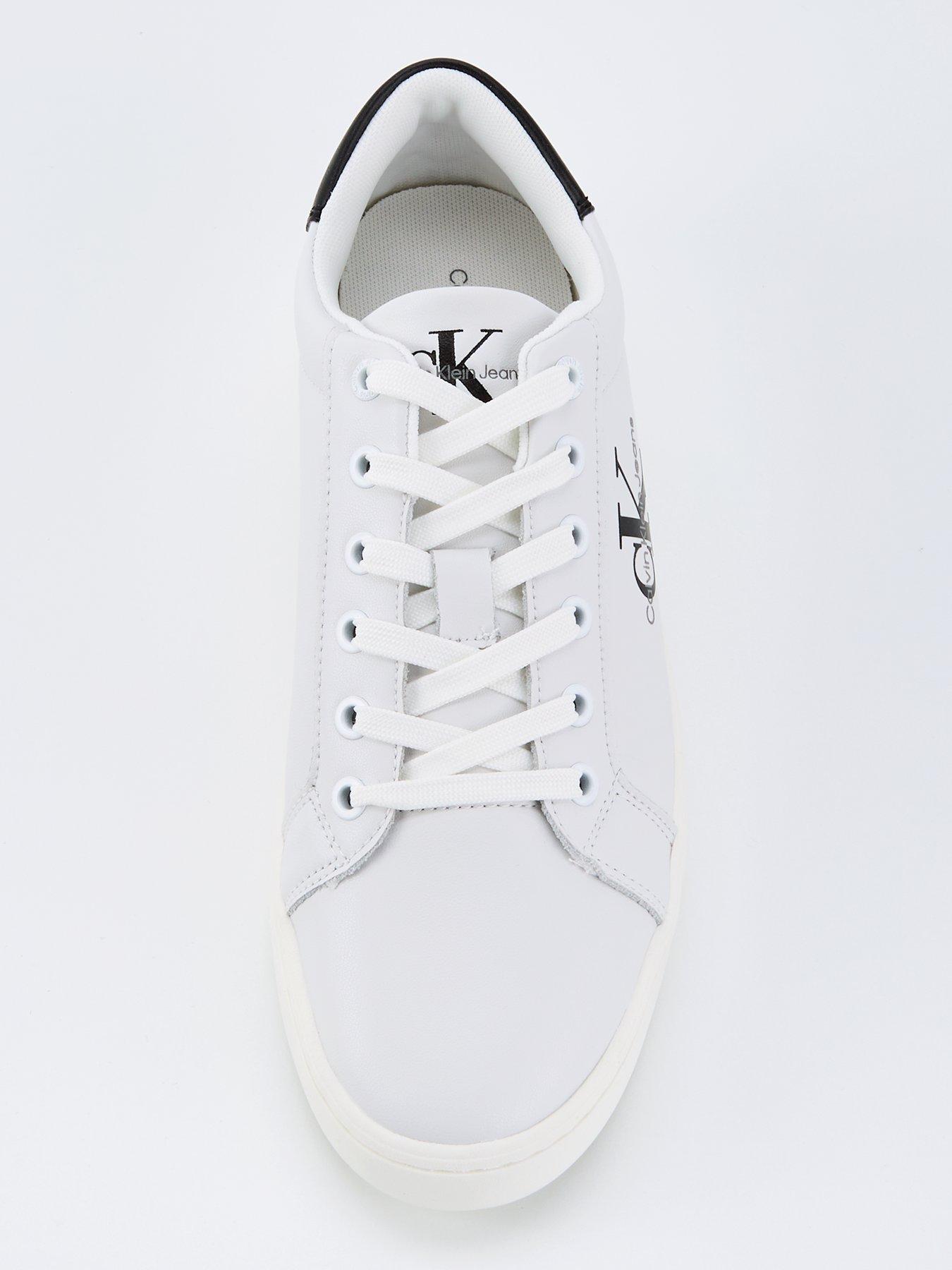 calvin-klein-jeans-classic-cupsole-lace-up-trainer-white-blackoutfit