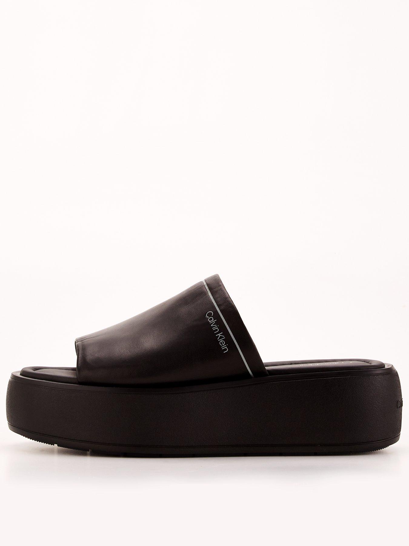 calvin-klein-flatform-sandal-blackfront