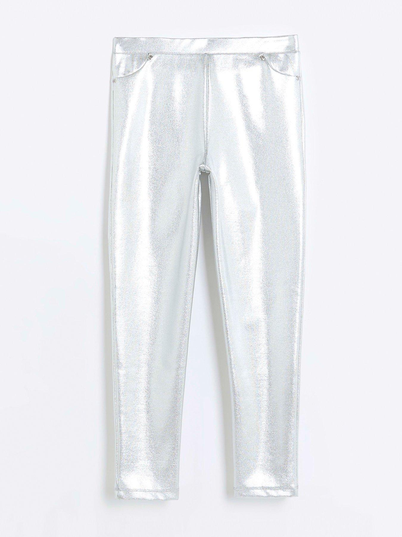 Metallic Leggings - Silver 