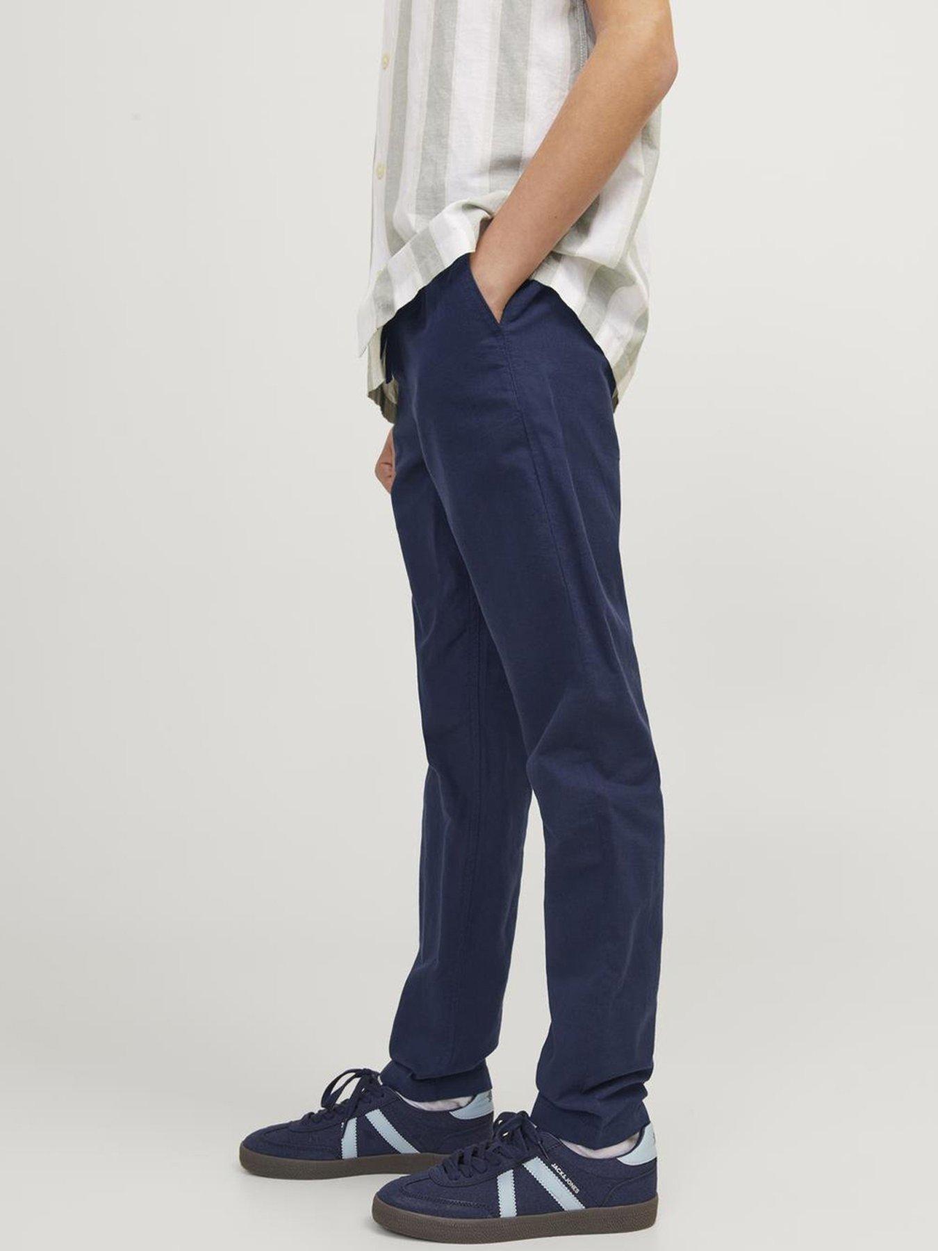 jack-jones-junior-boys-kane-summer-linen-blend-jog-trousers-navy-blazerdetail