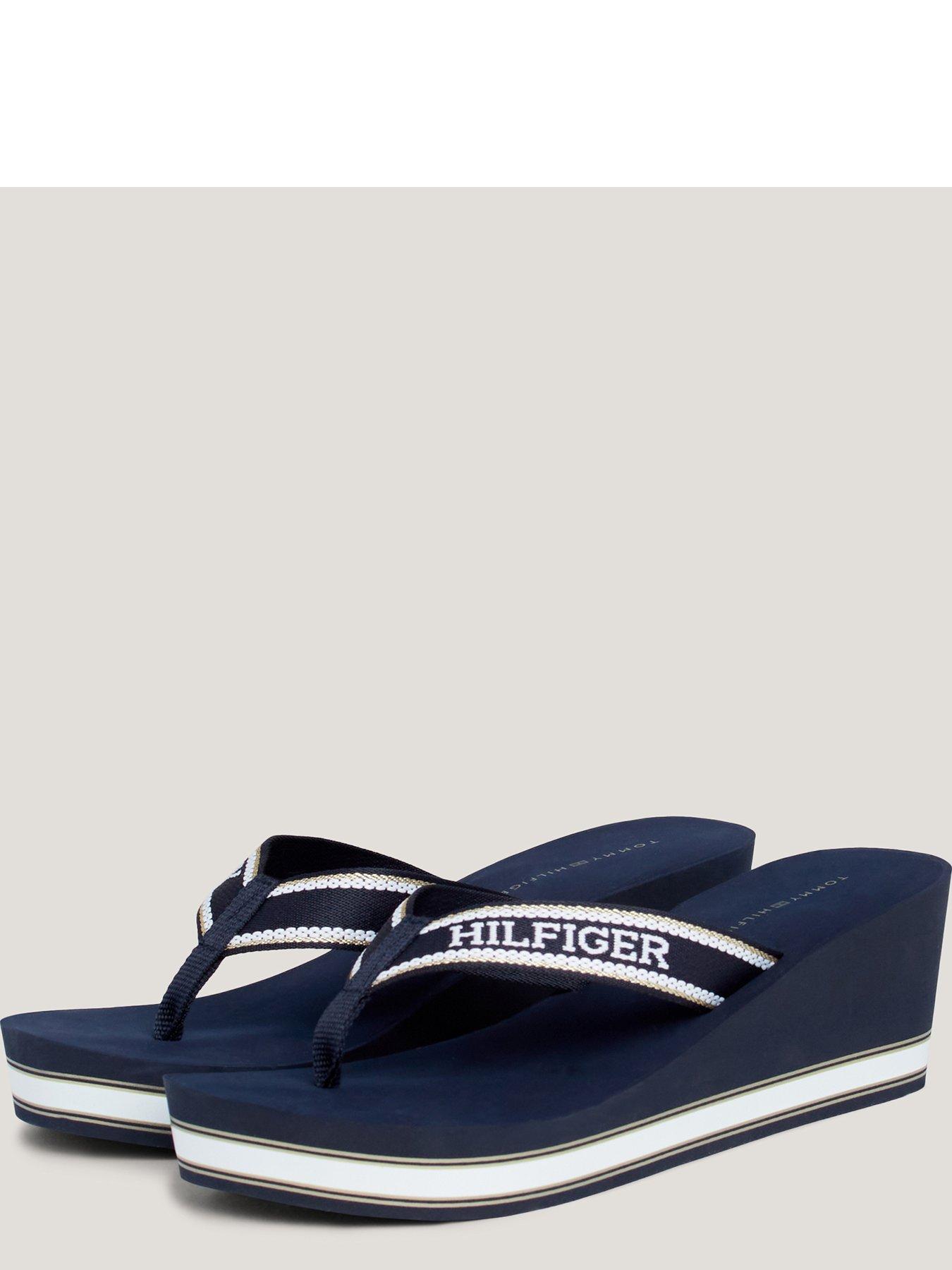 tommy-hilfiger-logo-wedge-sandals-navystillFront