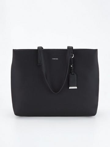 Calvin Klein Nylon Tote Bag - Black/Gold | Catch.com.au