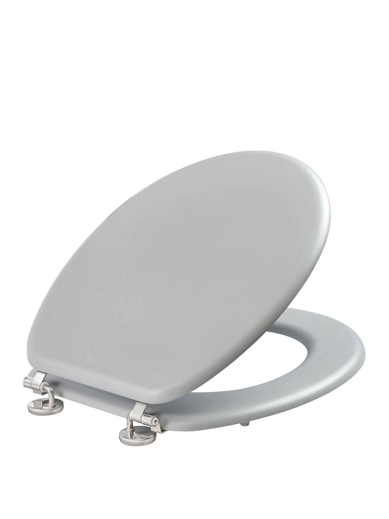 Image 1 of 4 of AQUALONA Soft Touch Toilet Seat &ndash; Grey