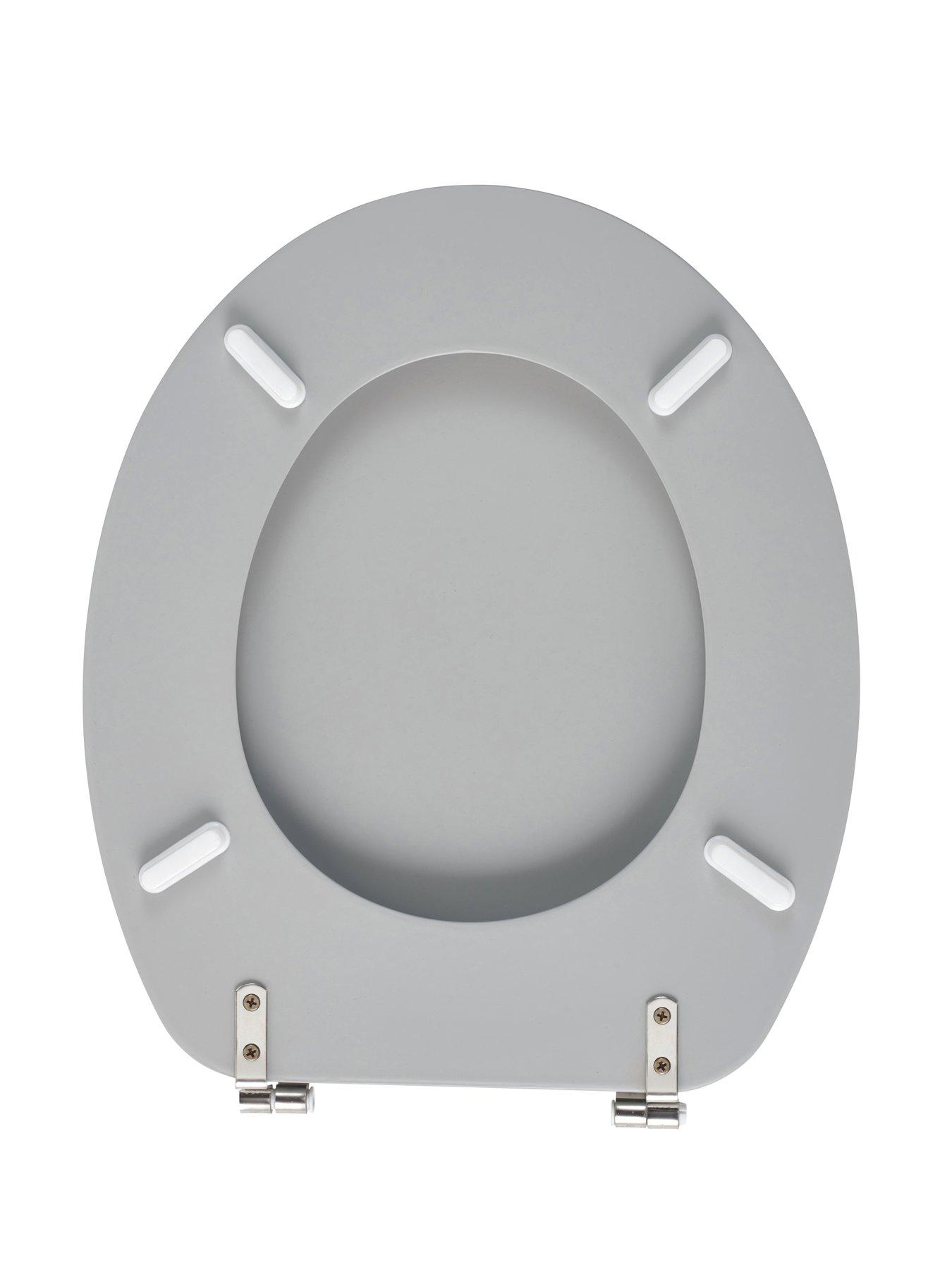 Image 3 of 4 of AQUALONA Soft Touch Toilet Seat &ndash; Grey