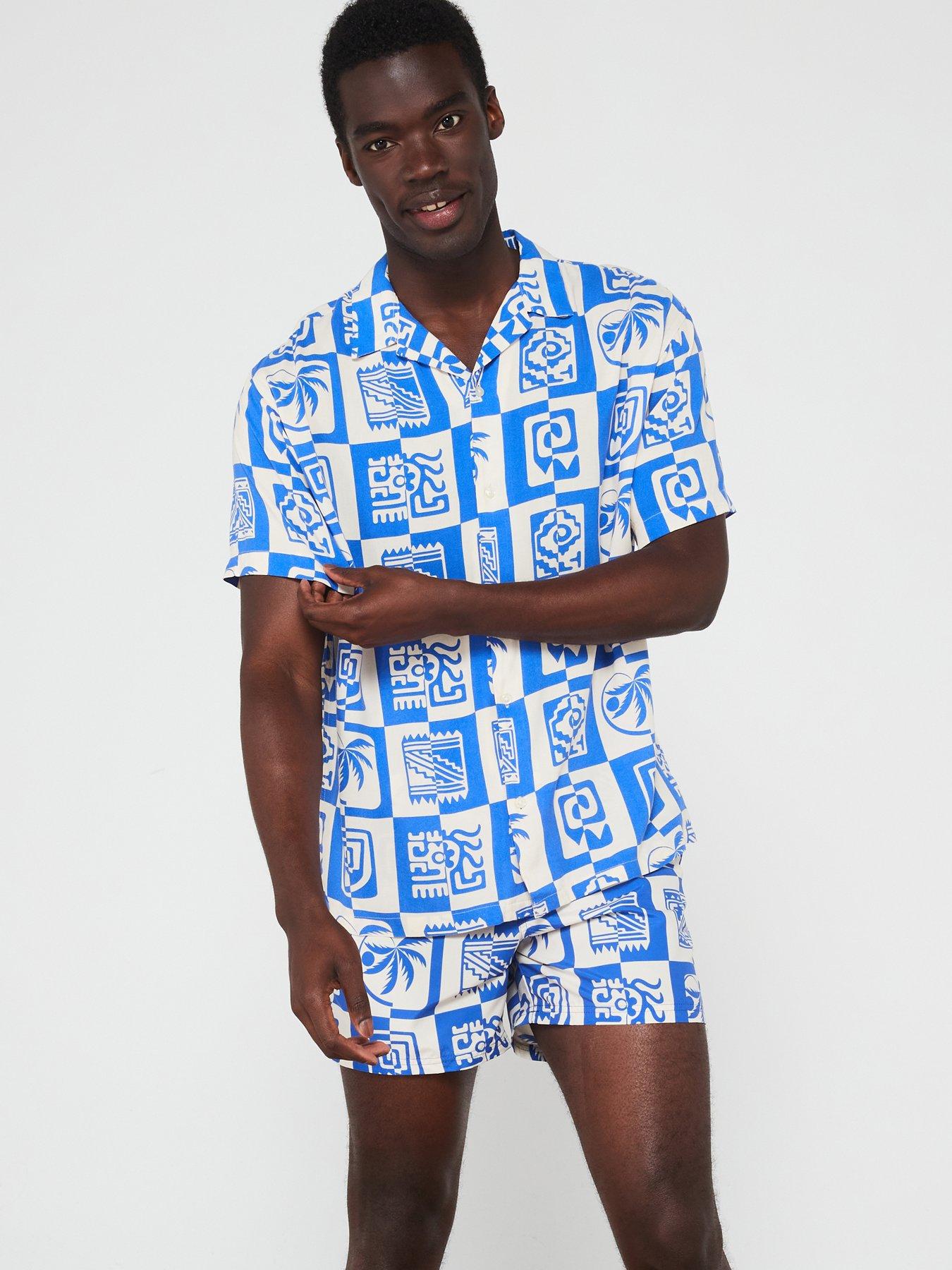 jack-jones-jack-amp-jones-ocean-print-co-ord-resort-shirt-bluefront