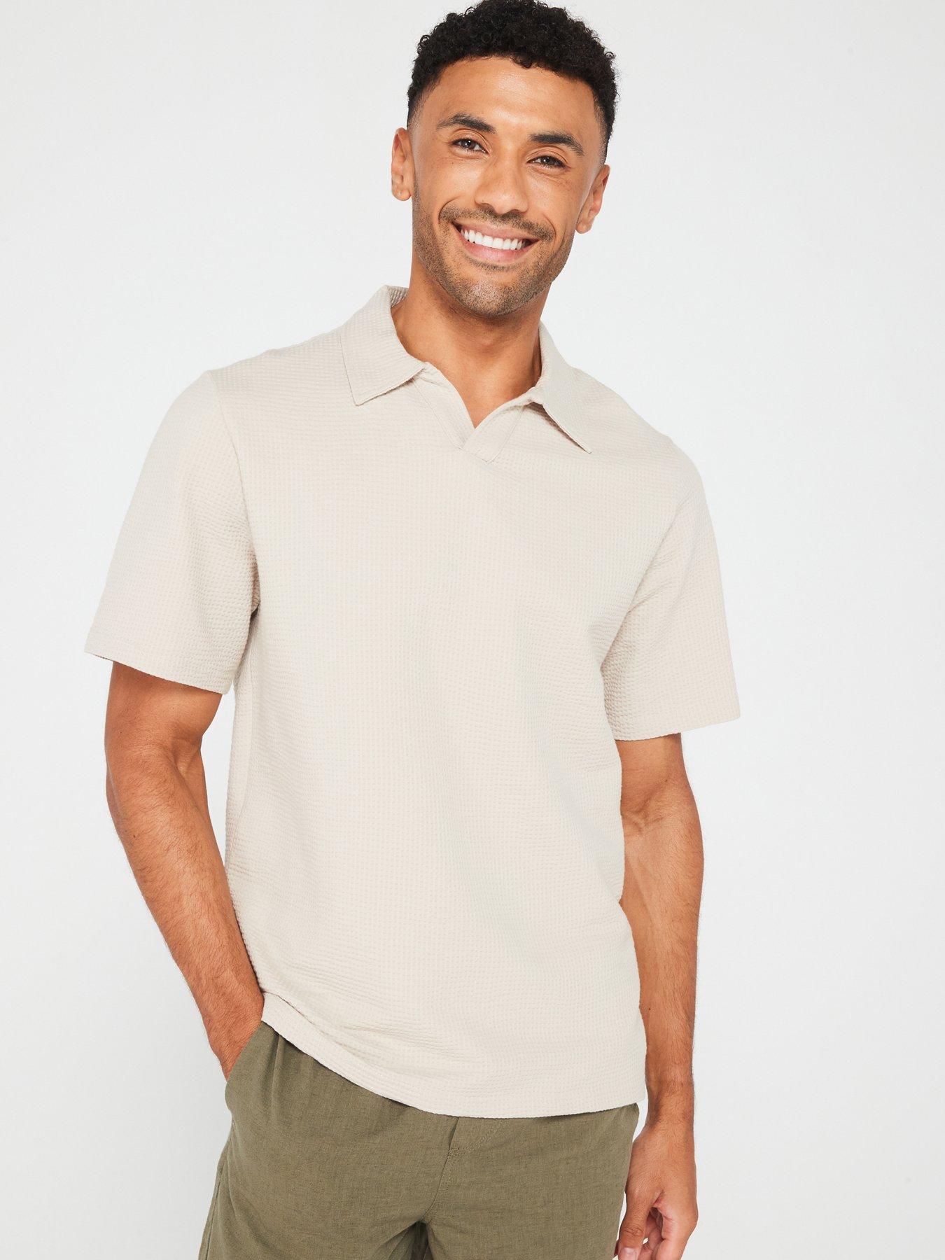 jack-jones-jack-amp-jones-open-collar-plisse-polo-shirt-light-beige