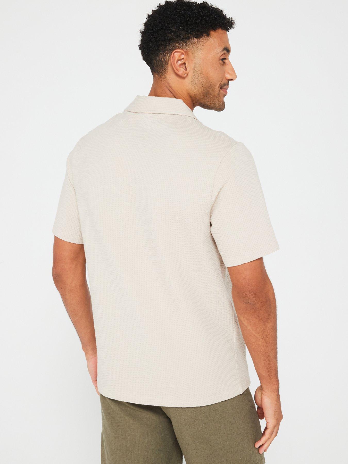 jack-jones-jack-amp-jones-open-collar-plisse-polo-shirt-light-beigestillFront