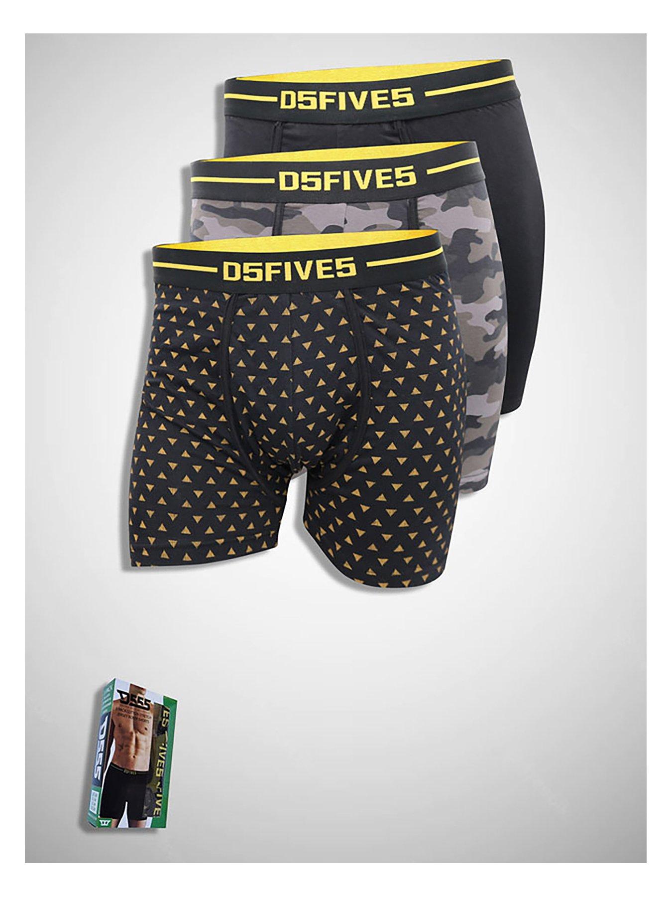 D555 D555 3pk Cotton Stretch Boxer Shorts
