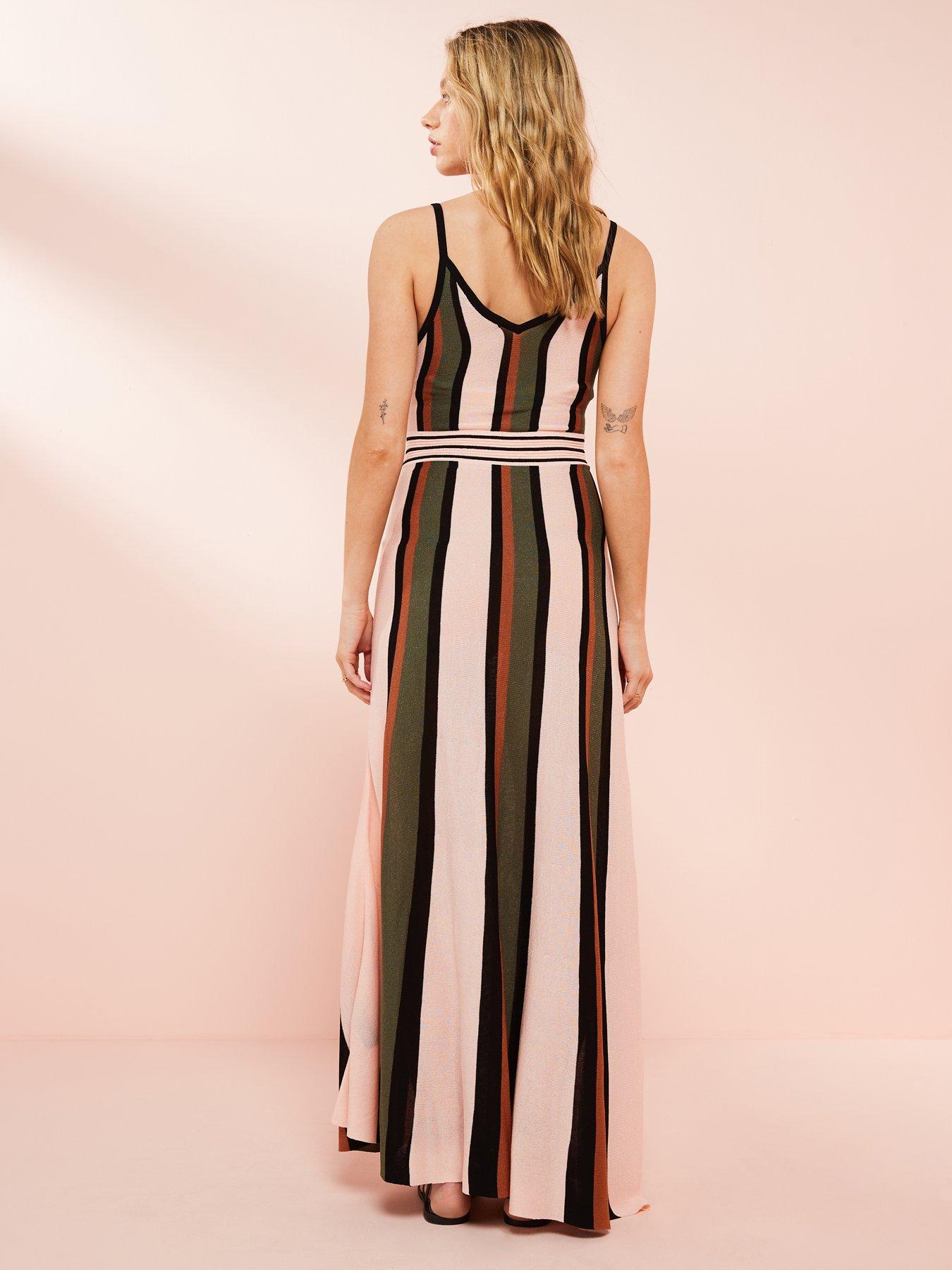 v-by-very-pleated-stripe-maxi-dress-multi-assortedback