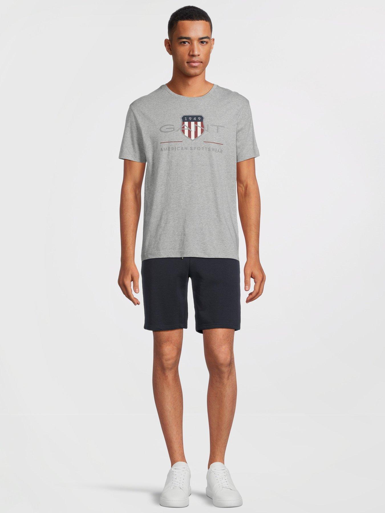 Image 3 of 5 of GANT Regular Fit Shield Sweat Shorts - Navy