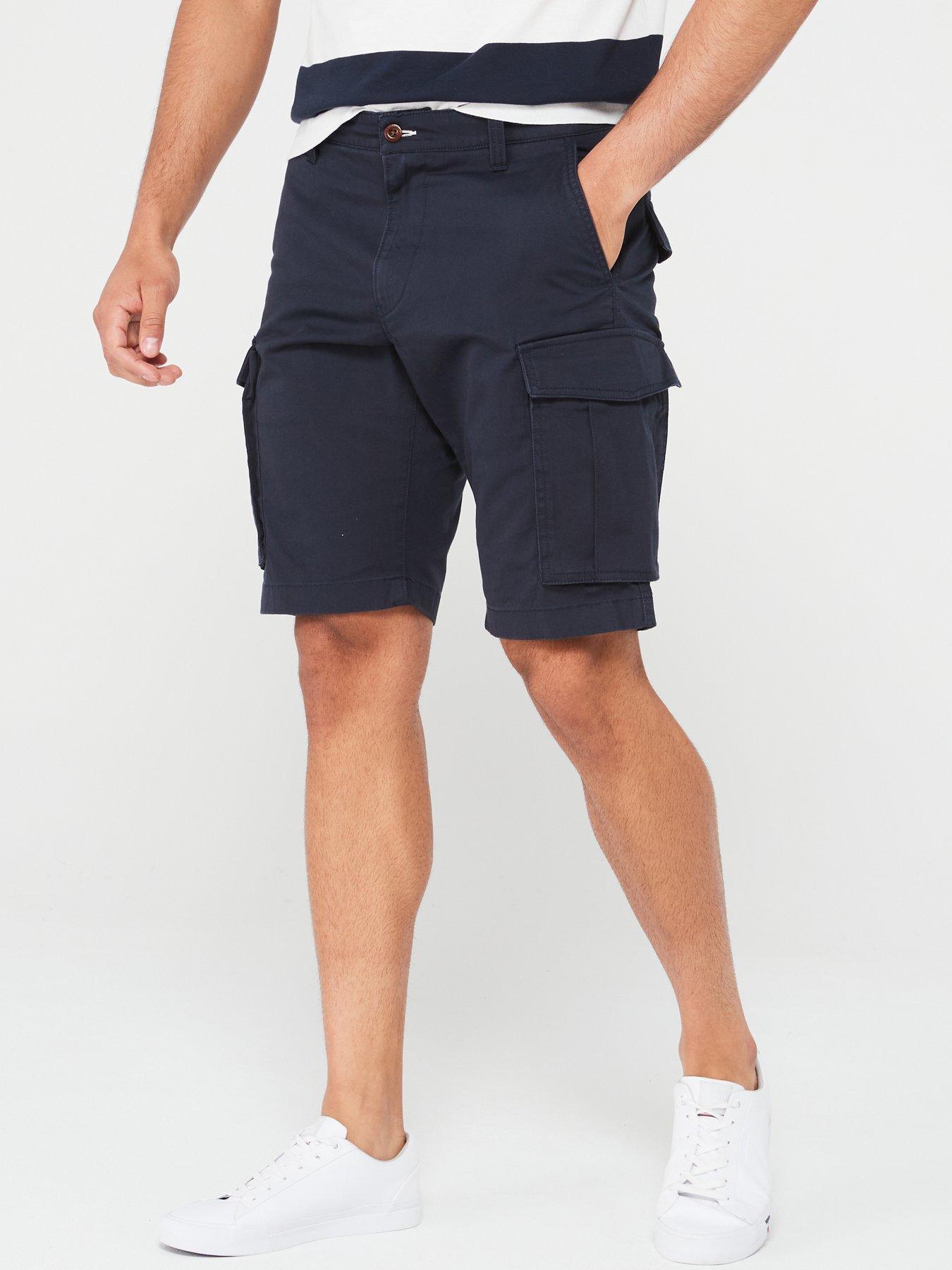 gant-relaxed-twill-cargo-shorts-navy