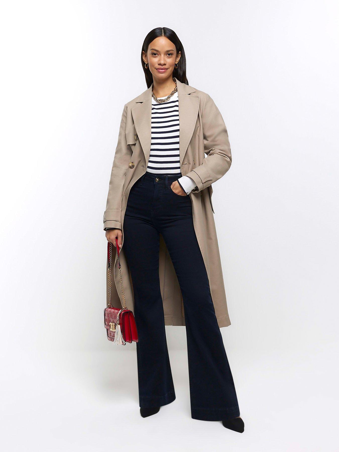 River Island Tummy Hold Flare - Dark Denim