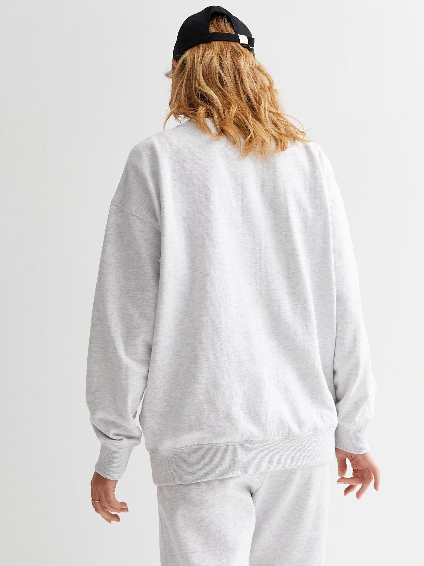 Pale Grey NYC Logo Oversized Sweatshirt