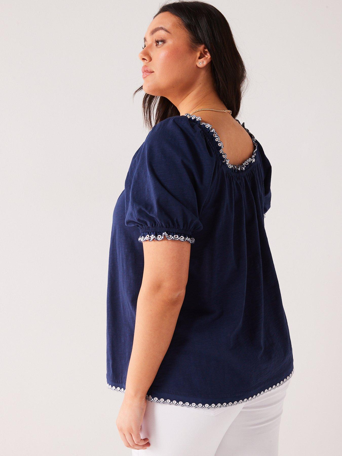 v-by-very-curve-embroidered-trim-top-bluestillFront